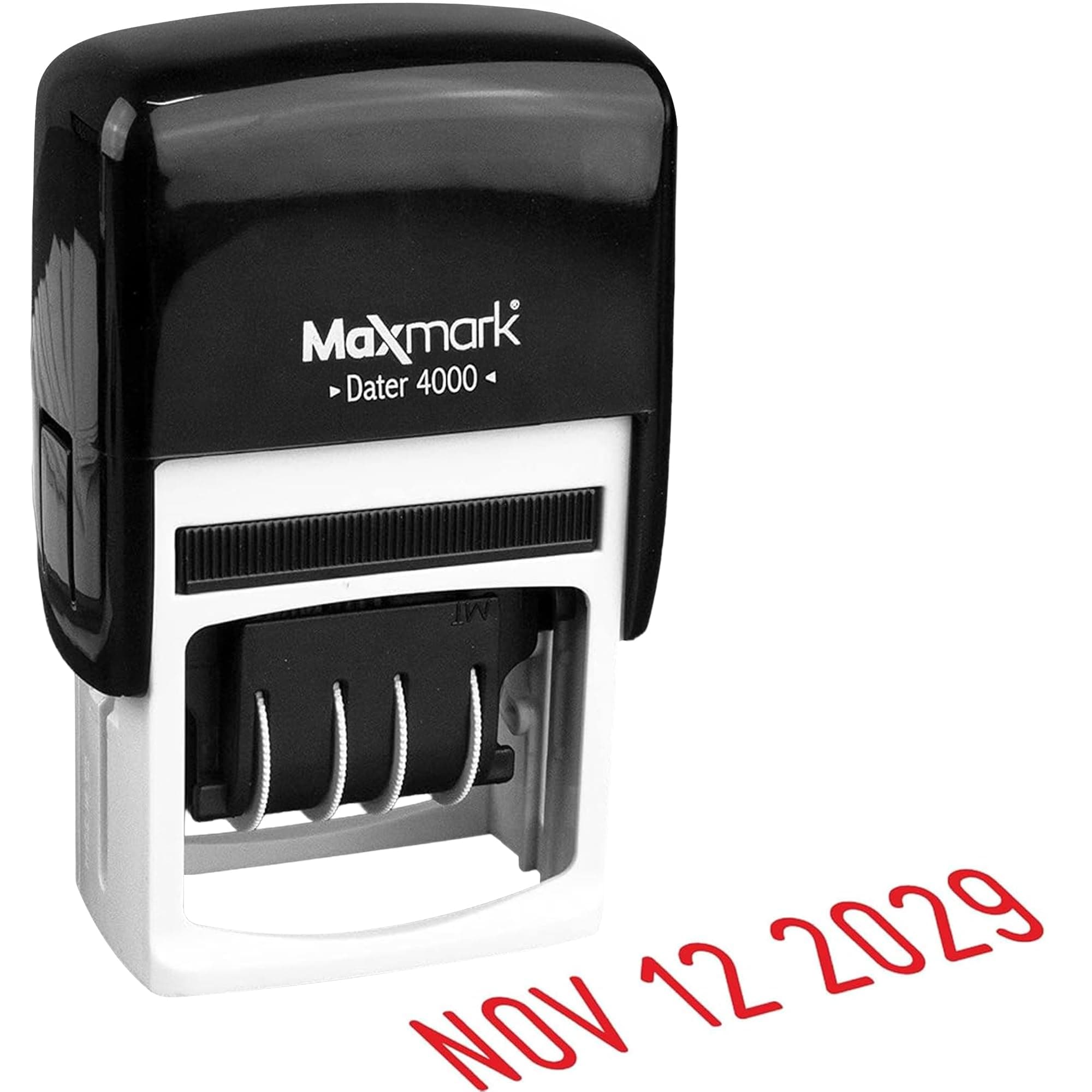 MaxMark Dater 4000 Self Inking Date Stamp - Red