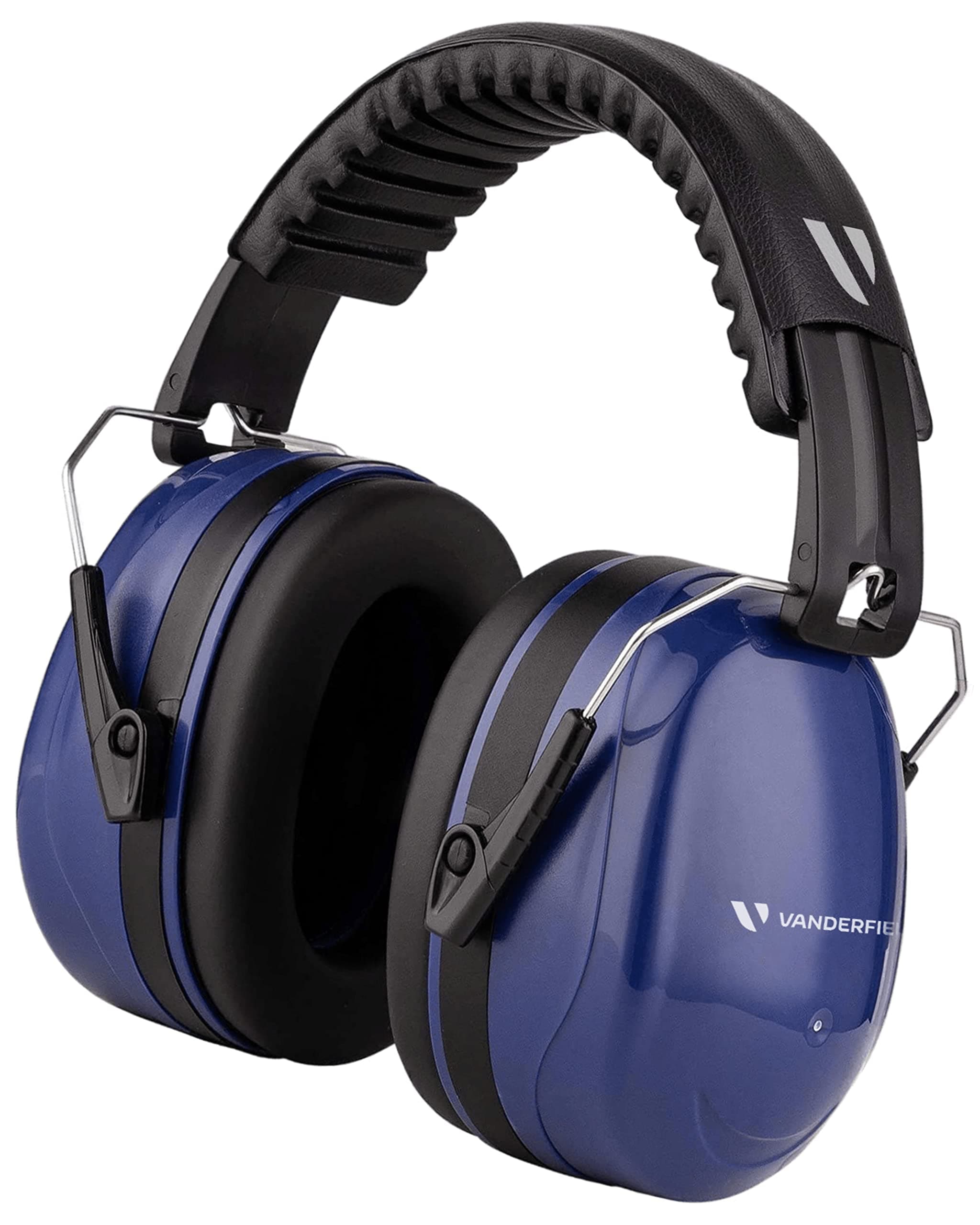 Vanderfields Premium Ear Defenders - Hearing Protection Earmuffs - Broad Spectrum Sound Reduction 36 dB at 2K Hz Noise Cancelling - Headset Noise Cancellation Adults and Teens - Marine Blue