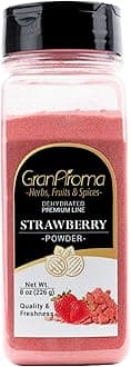 GranAroma Strawberry Fruit Powder, Juicy, Zesty, Perfect for Smoothies, Baking, Desserts, and Beverages (8 Ounce)