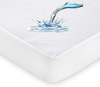 100% Waterproof Mattress Protector - Extra Deep 30 Cm Stretch Skirt - Terry Towel Mattress Topper – Anti-Allergy and Breathable Fitted Mattress Cover.(Single(90x190+30) Cm)