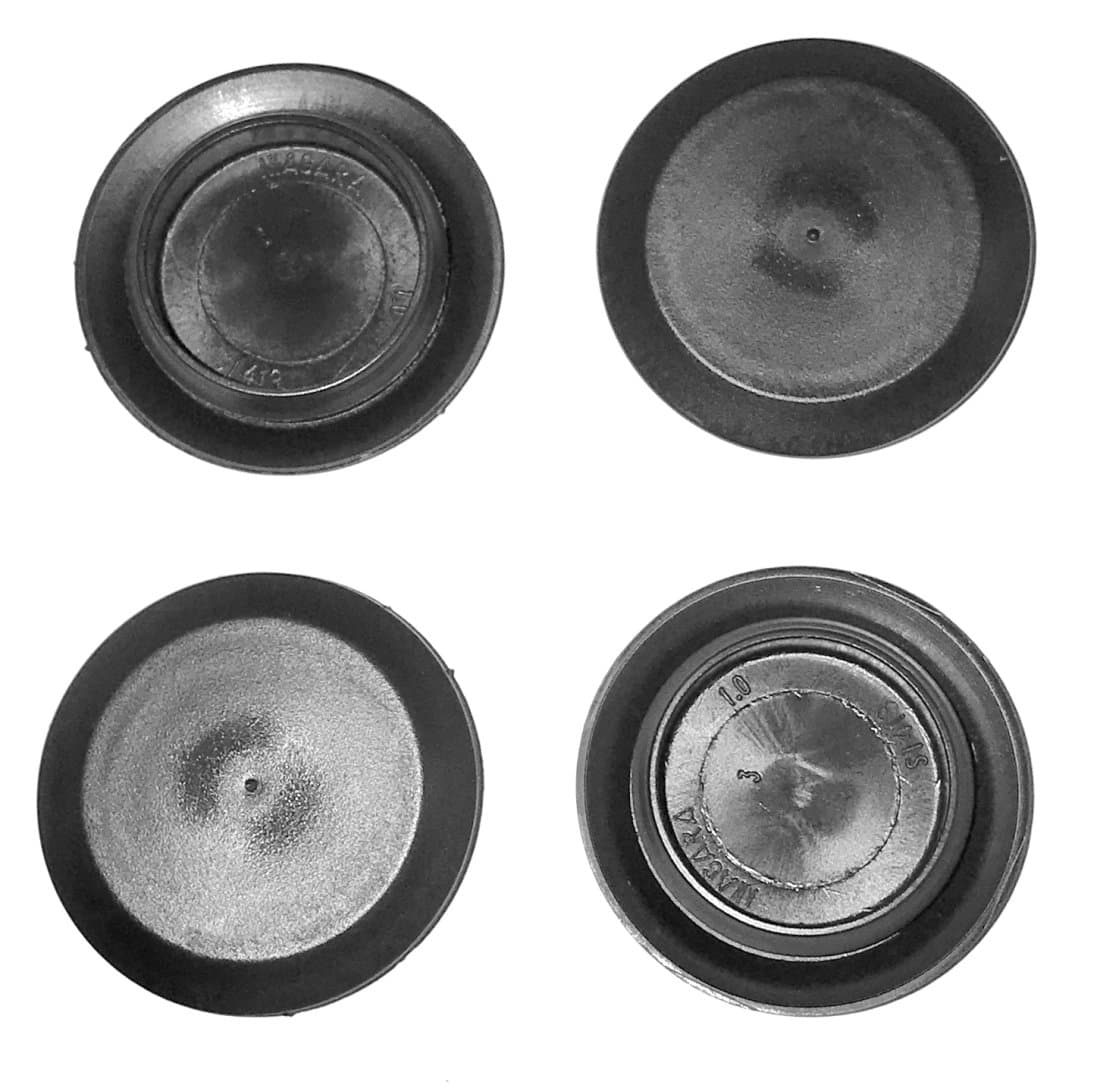 Caplugs (Pack of 10) 1" Round Flush Mount Black Plastic Body and Sheet Metal Plugs (1 inch ID - 1.375 Inch OD)