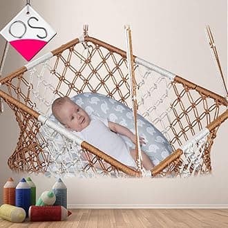 PatiofyPremium Silk Baby Cradle Swing/Hanging Crib Hammock Swing Sleep Bed for New Born Baby/Baby Thottil/Baby Palna/Bassinet for 0 to 2 Years/Outdoor Indoor Use (29" x 19" x 62", Brown)
