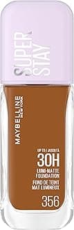 Maybelline New York Super Stay up to 30HR Lumi-Matte Foundation, Medium-Full Coverage, Vegan Formula*, Amino Acids, Niacinamide, Vitamin E, All Day Wear - Shade: 356