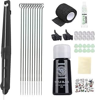 Dragonhawk Tattoo Kit with Tattoo Needles Black