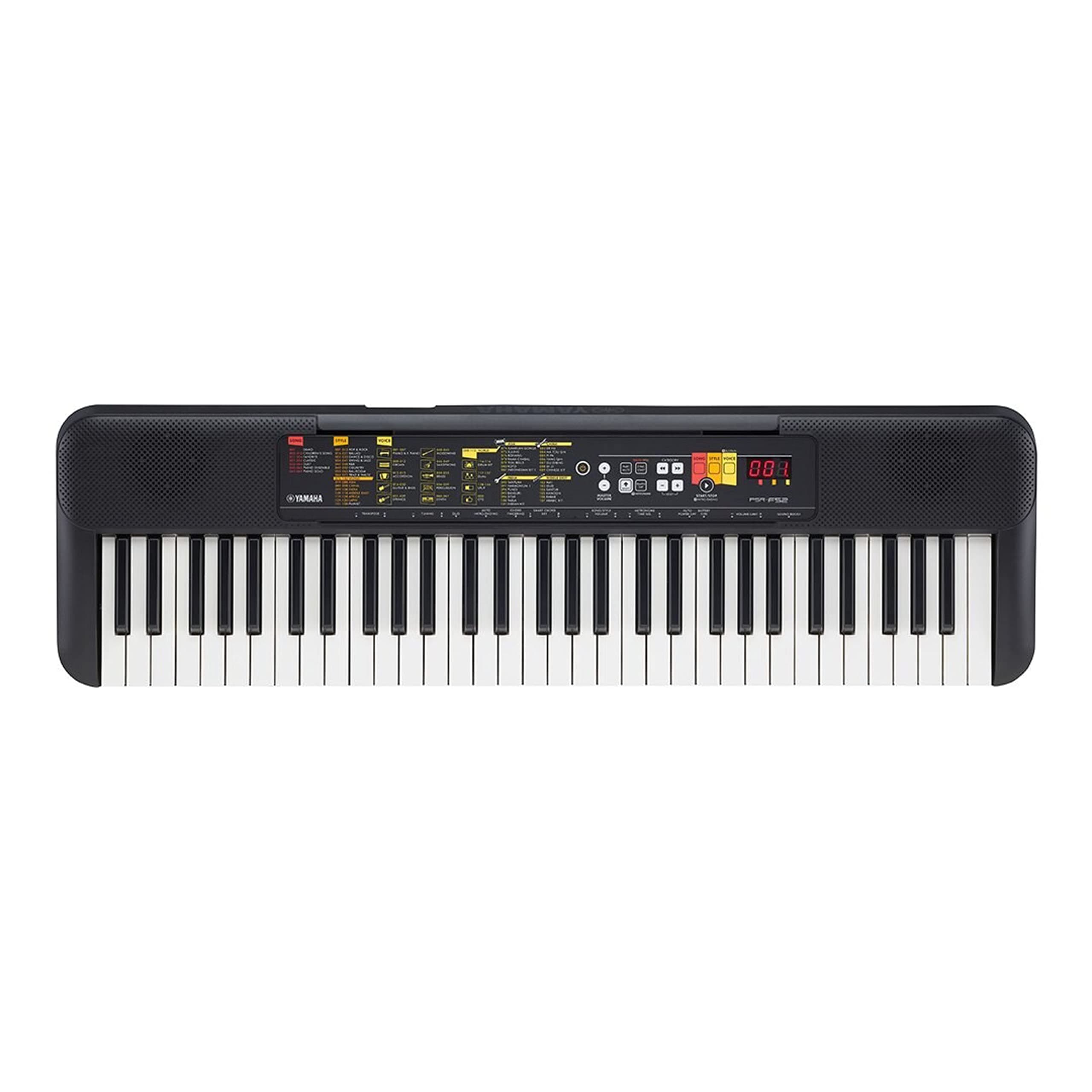 PSR-F52 Digital Keyboard,Compact digital keyboard for beginners with 61 keys, 144 instrument voices and 158 accompaniment styles,black,920 mm × 266 mm × 73 mm