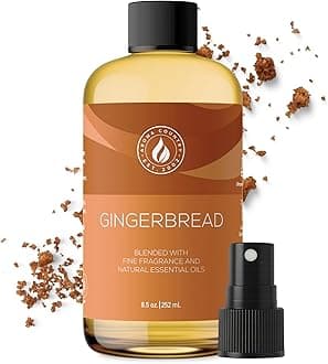 AROMA COUNTRY Gingerbread Essential Oil/Reed Diffuser Oil Refill (8.5 Fl. oz.) for Reed Diffusers, Electric Diffuser Oil Machines, and Oil Warmers - Natural, Organic Gingerbread Diffuser Oil
