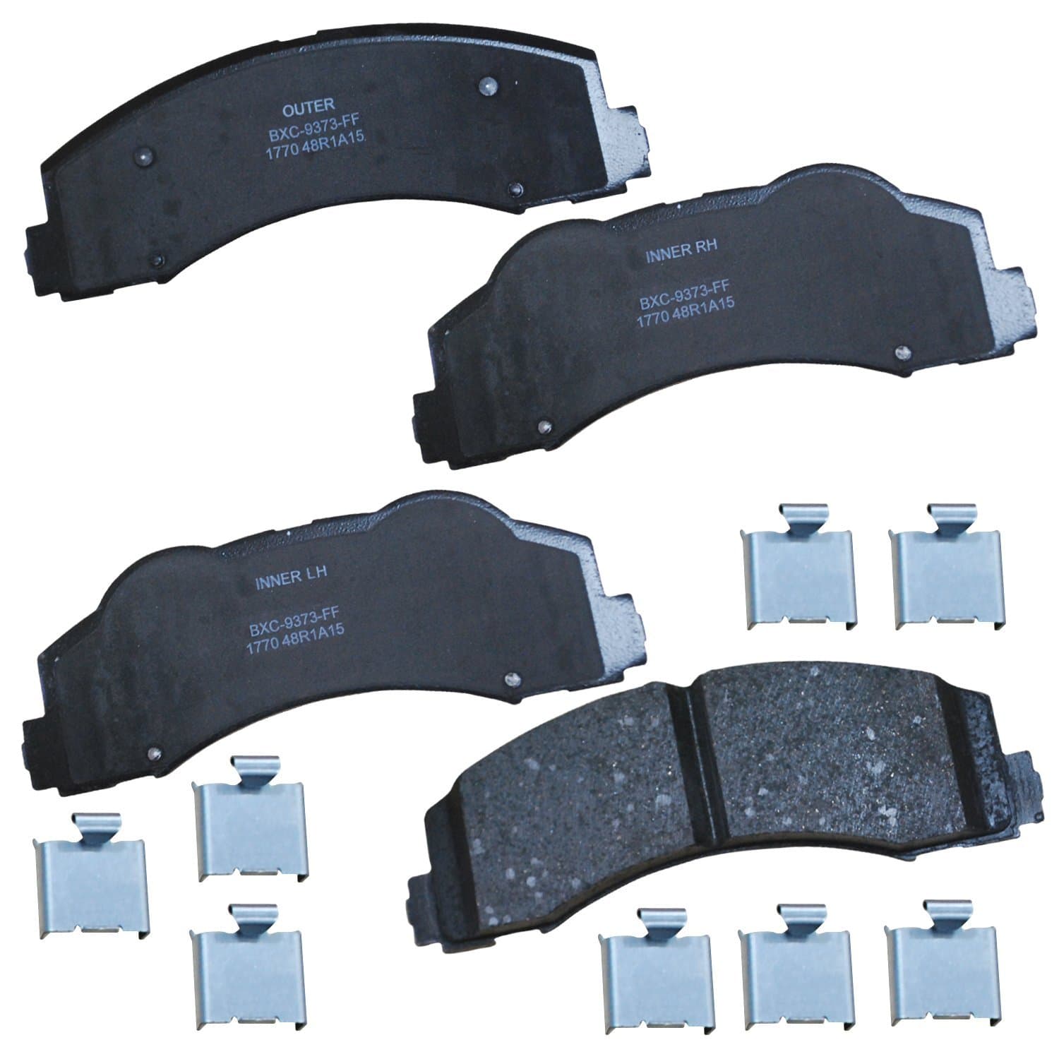 Premium SBC1770 Ceramic Front Brake Pads for Ford Expedition 2017-2010, F-150 2017-2010, Lobo 2020-2009, Lincoln Mark LT 2014-2010, Navigator 2017-2010