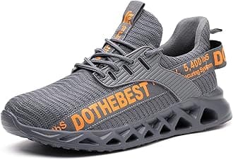 Furuian Steel Toe Sneakers for Men Women Lightweight Safety Shoes Comfortable Puncture Proof Slip On Indestructible Work Shoes