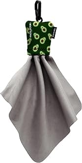 SPUDZ Classic Microfiber Lens Cleaner – Clip-On Pouch, Washable – for Binoculars, Scopes, Glasses, Screens | Avocado, 6 x 6 Inch