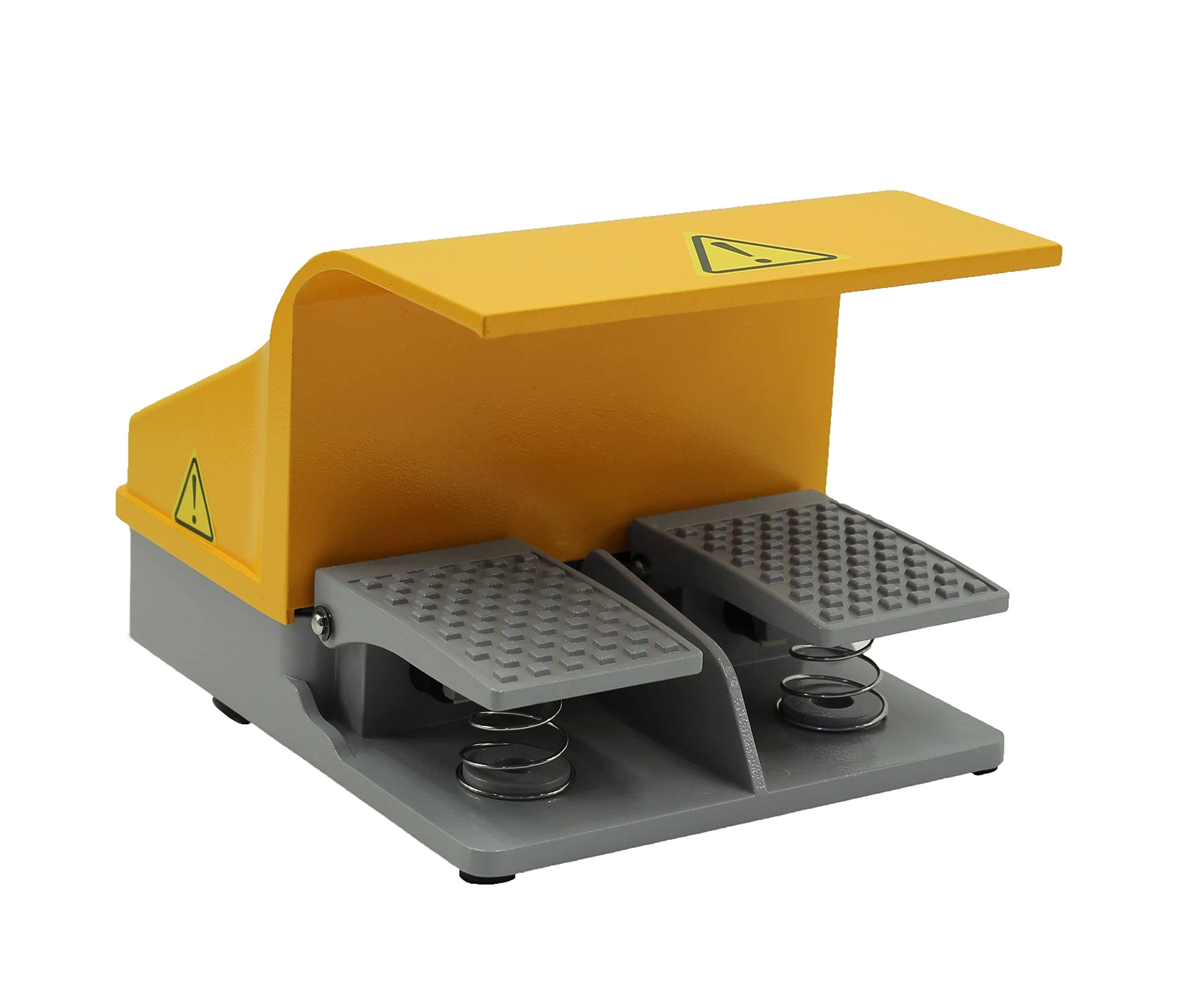 AceCrew 2 Pedal Electrical Control Foot Switch with Cover, NO/NC, 250V, 15A - Double Pole Single Throw, Hands Free, Heavy Duty