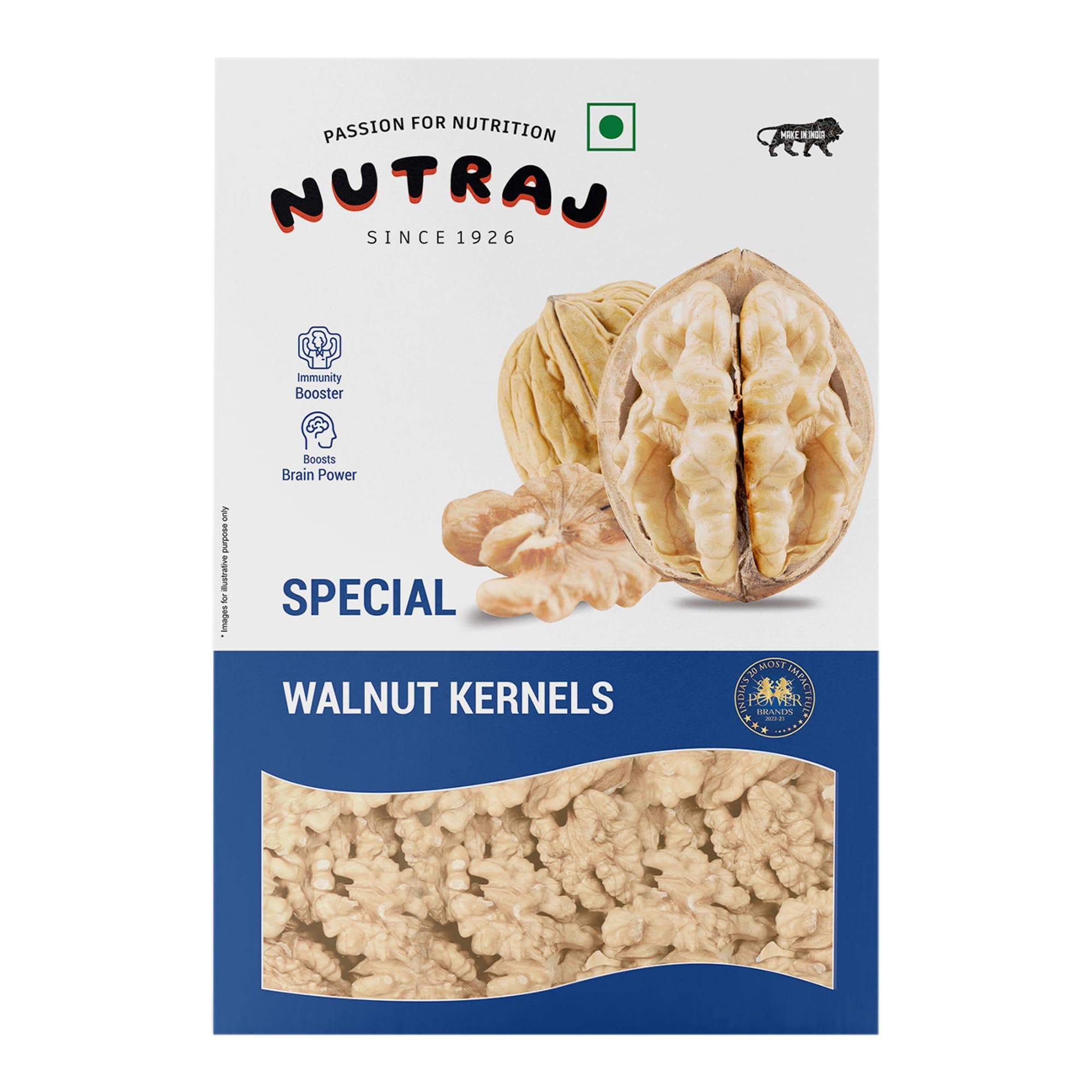 Nutraj Special Walnut Kernels 250g - Vacuum Pack Without Shell Walnut Kernels | Dry Fruits | Akhroth Giri | Unsalted | for Baking & Cooking|