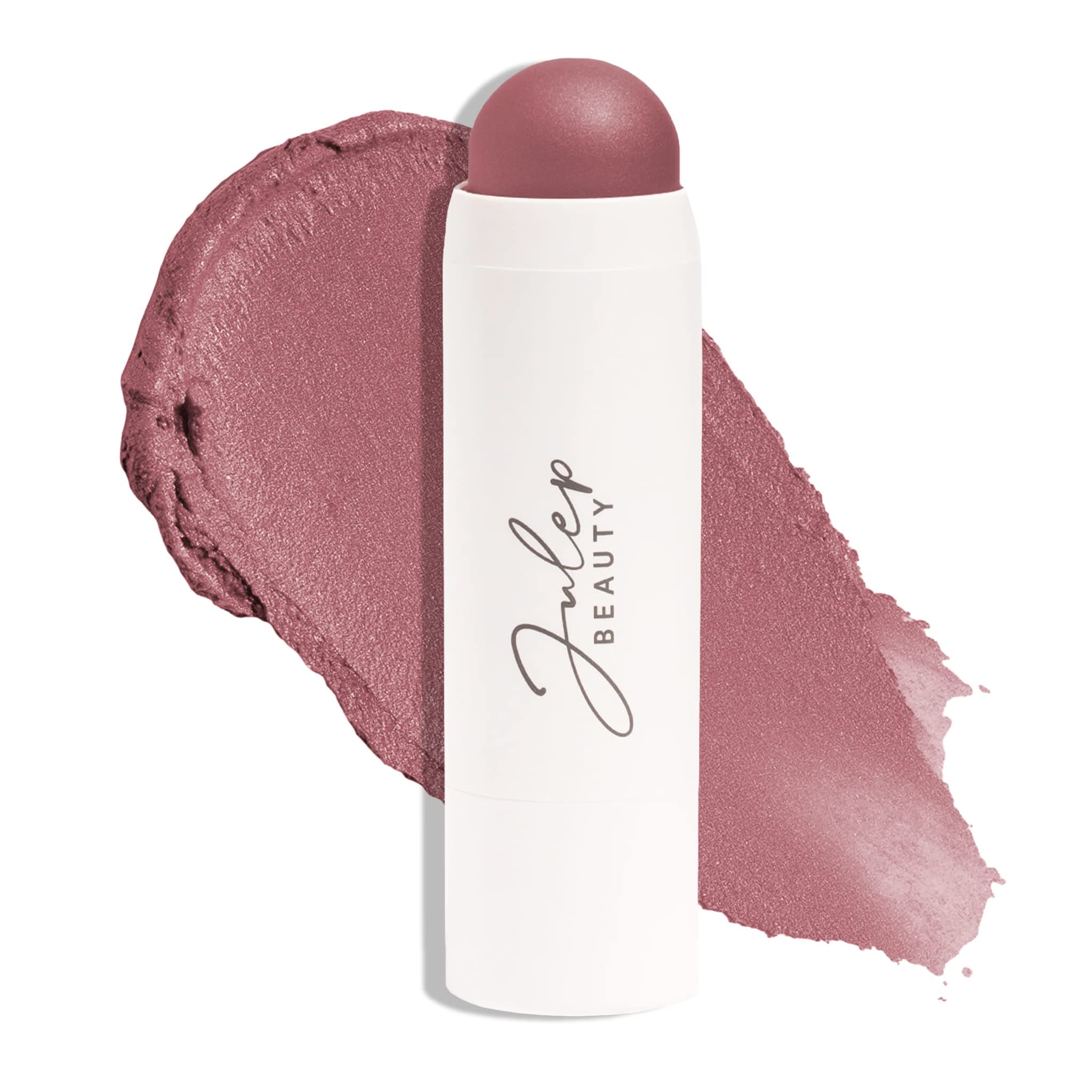 Skip The Brush 2-in-1 Colour Stick for Cheeks and Lips (Muted Mauve) Cream to Powder Blusher and Lip Balm - Cream Blush Enriched with Vitamin E for Hydrated, Healthy Skin & Lip Care