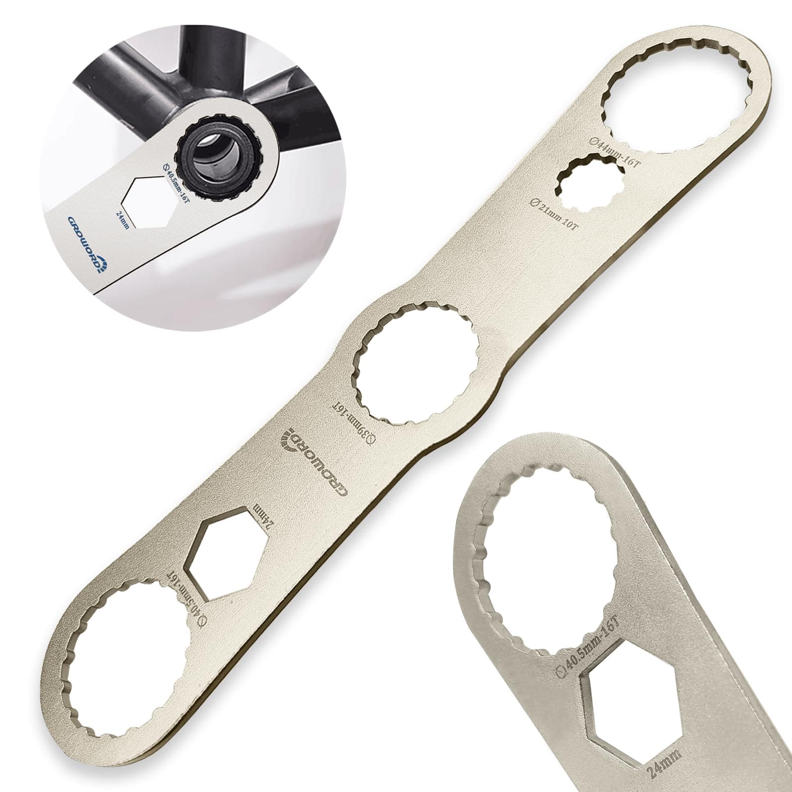 Multi -function Bottom Bracket Wrench，Suitable for BB wrench in 39 40.5 44mm outer diameter，16 Notch