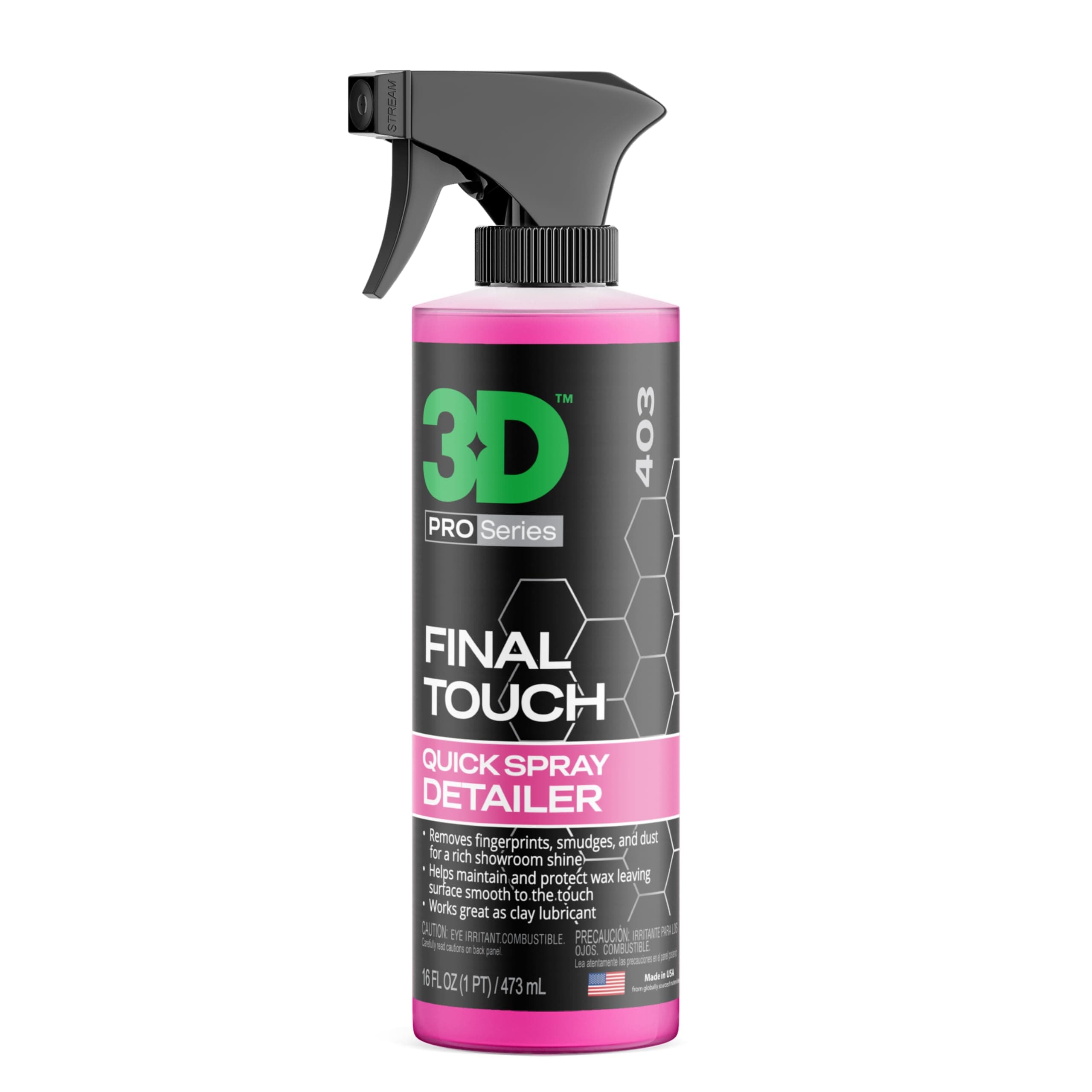 Final Touch - Quick Detailer Spray with Wax Protection for Auto Maintenance & Showroom Shine 16oz.