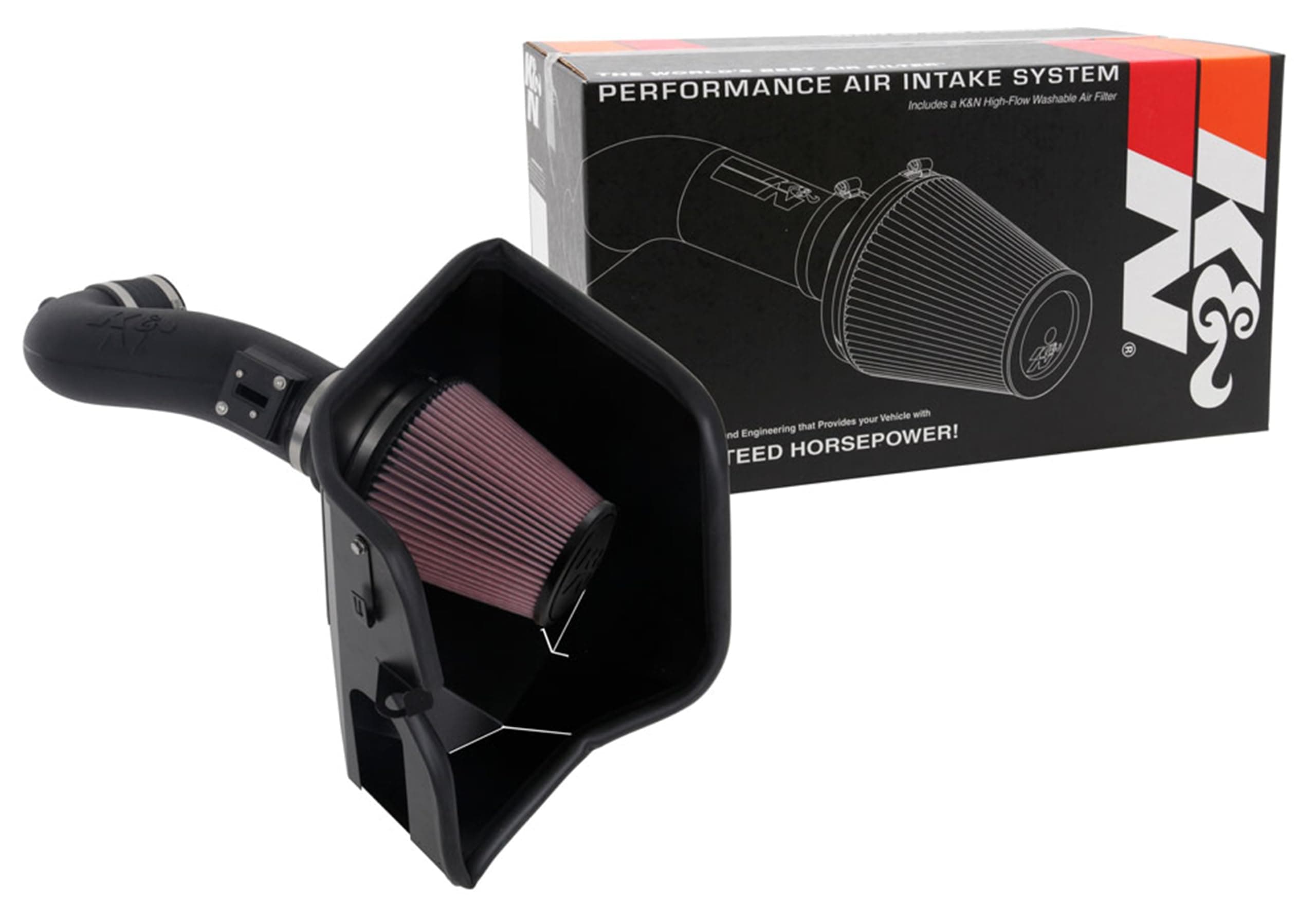 K&N Cold Air Intake Kit: Increase Acceleration & Towing Power, Guaranteed to Increase Horsepower up to 17HP: Compatible with 6.2L, V8, 2019-2020 CHEVROLET Silverado 1500; 2019-2020 GMC Sierra, 63-3110