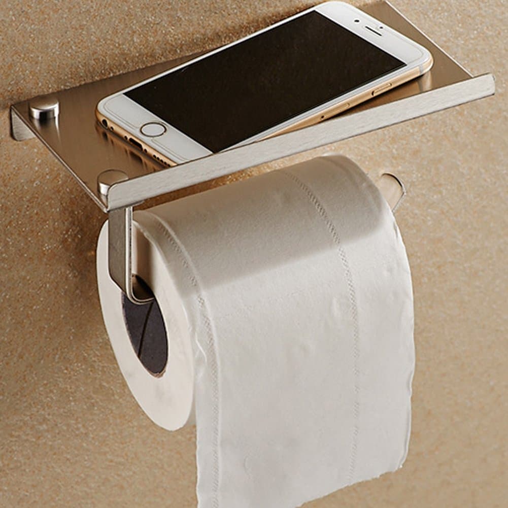 Toilet Paper Holder With Shelf