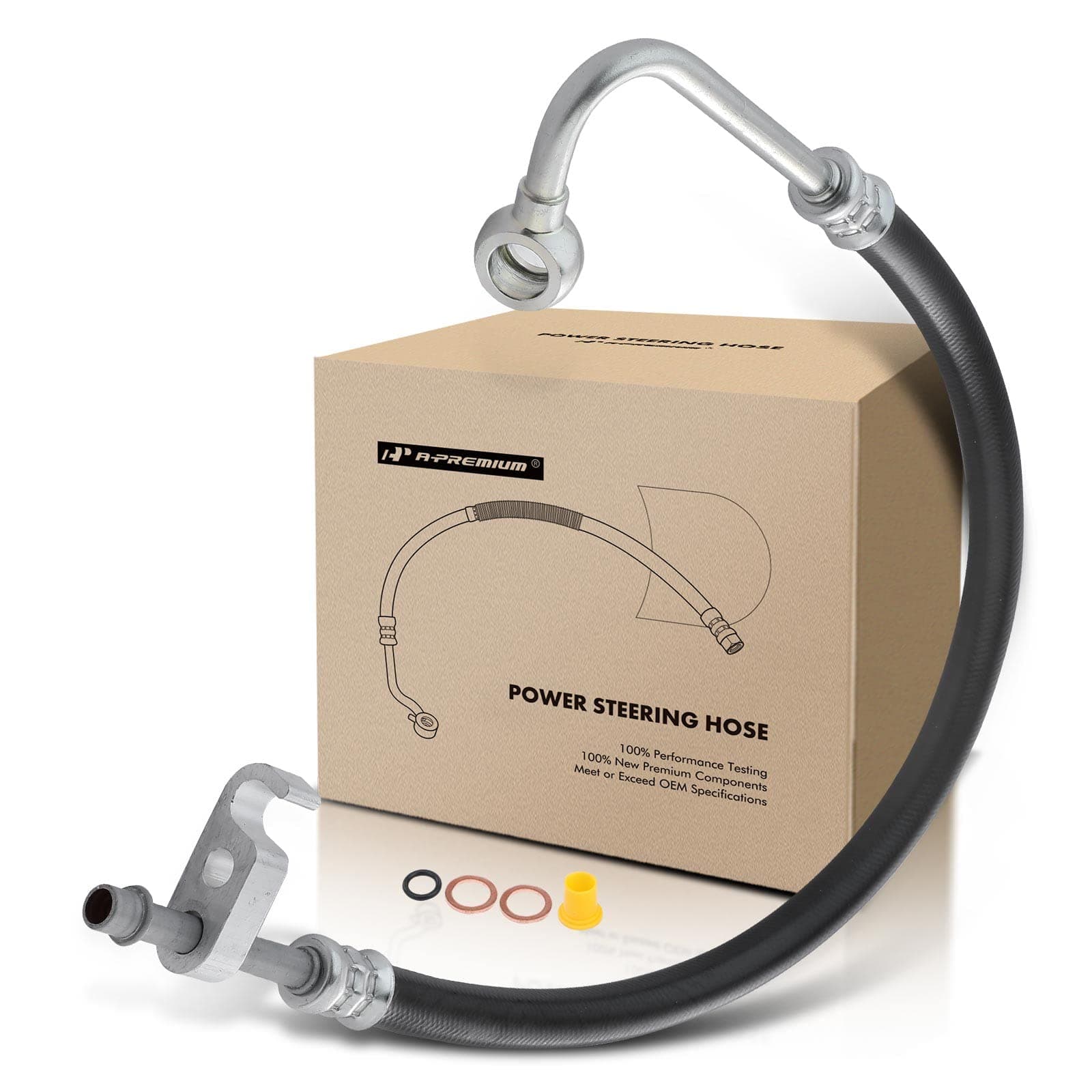 A-Premium Power Steering Hose Return Hose Line Assembly Compatible with BMW 525i 2001-2003 528i 1997-2000 530i 2001-2003 2.5L 2.8L 3.0L Gear To Cooler