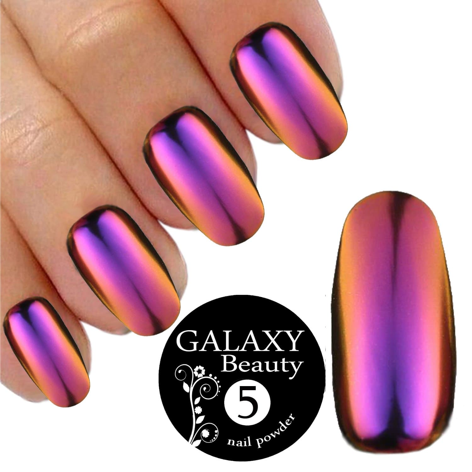 Chameleon Mirror Chrome Nail Shifting Powder Multi Colour Changing Glitter Purple Gold Effect 1 G