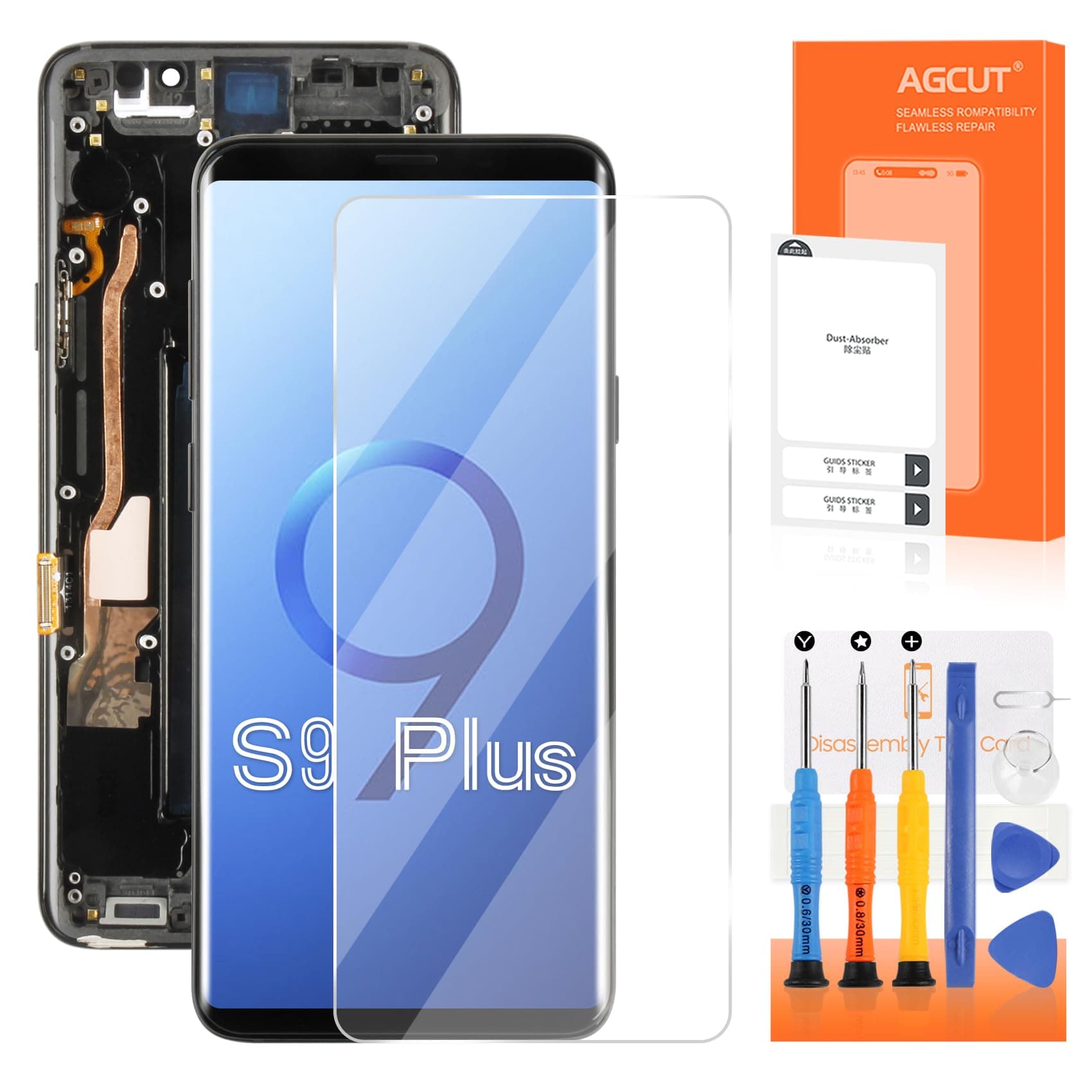 INCELL for Samsung Galaxy S9 Plus Screen Replacement for Samsung S9 Plus LCD Display SM-G965F SM-G965W SM-G965U LCD Digitizer Touch Screen Assembly with Frame(No Fingerprint)
