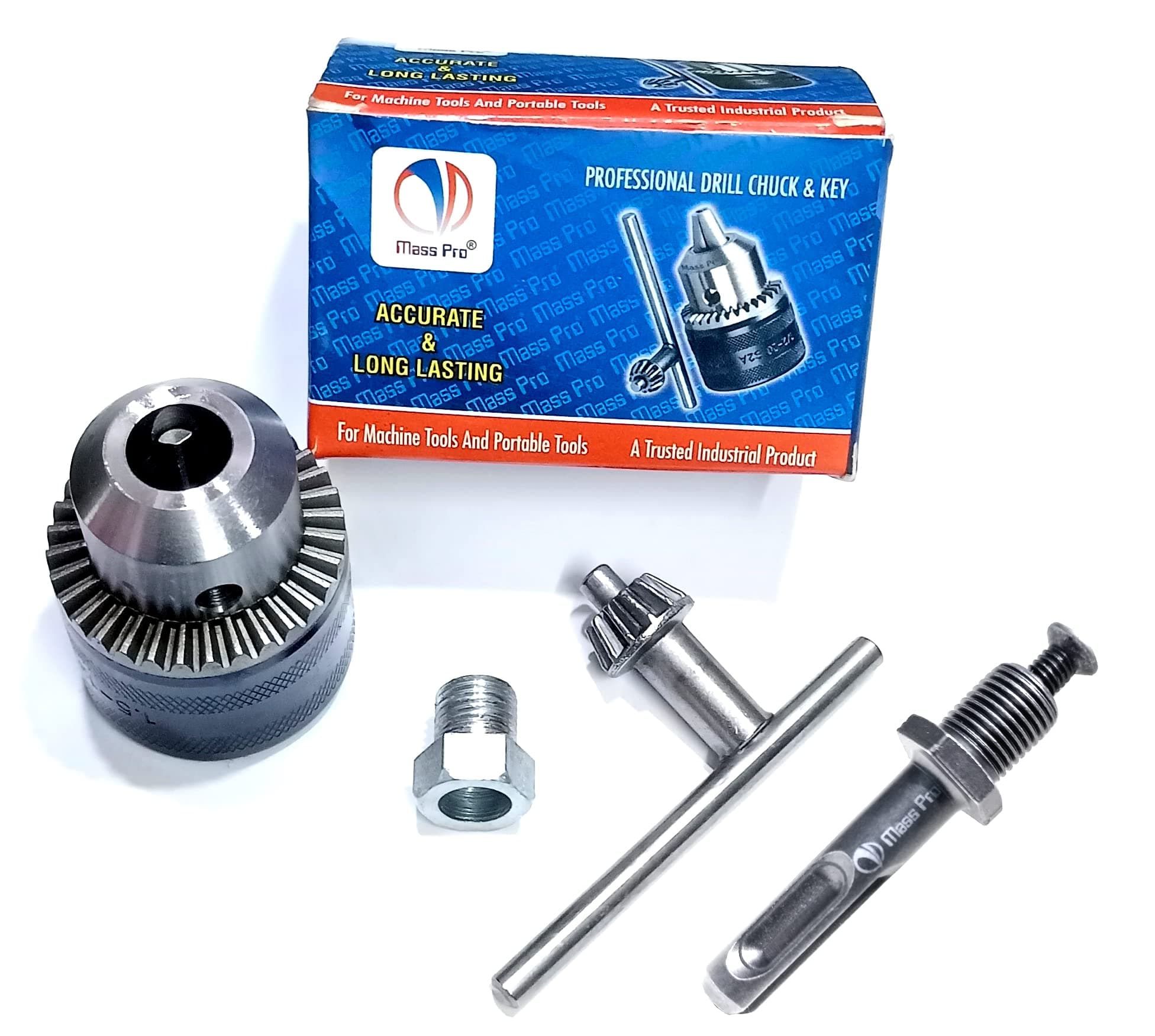 Mass Pro Multi Tasking 13mm Drill Chuck With 4"Angle Grinder Nut Set Female 1/2" 20 UNF Multi Usable