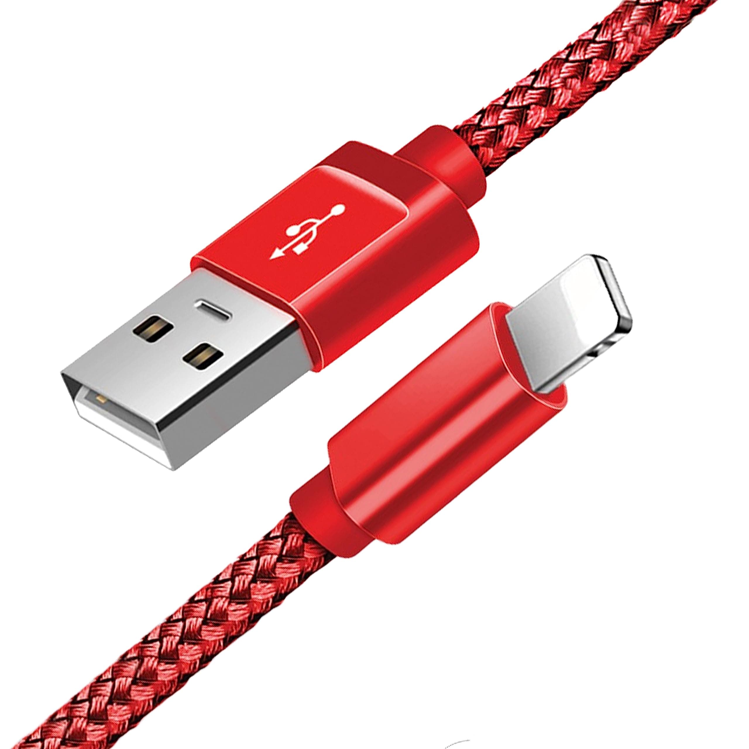 Grand-Tech iphone Charger Cable, Premium Nylon USB-A to iphone, Certified Charger Cable for iphone SE/Xs/XS Max/XR/X/8 Plus/7/6 Plus and More (3 Meters)