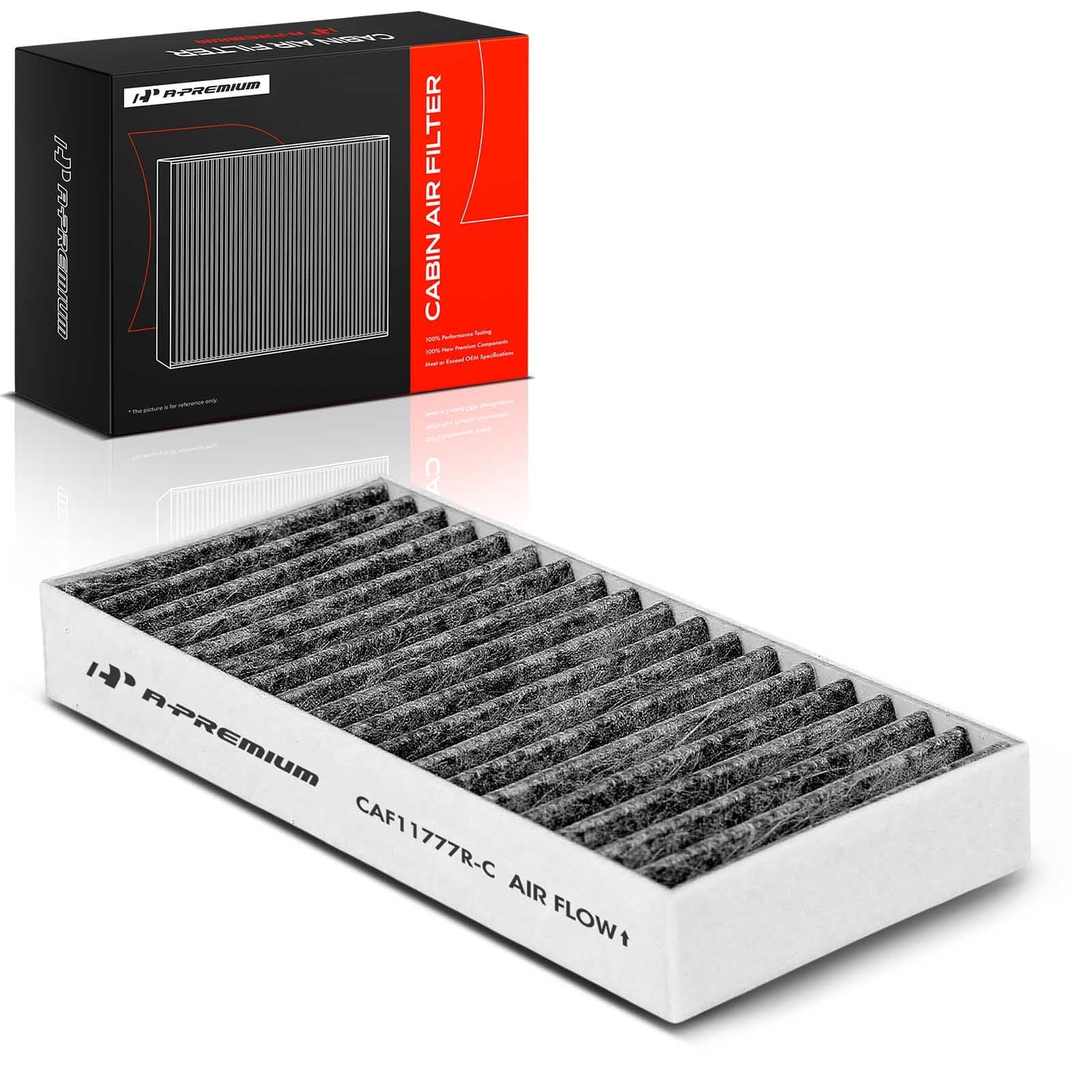 A-Premium 2-PC Cabin Air Filter with Activated Carbon Compatible with Jeep Models - Wrangler 2011 2012 2013 2014 2015 2016 2017, Wrangler JK 2018-3.6L 3.8L V6