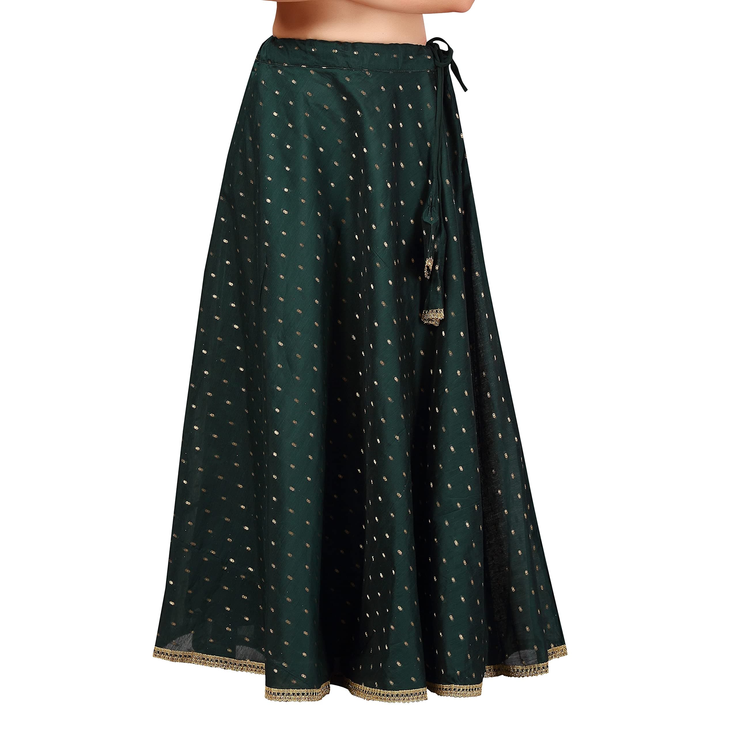 Studio Shringaar Women's Readymade Polyester Maxi Skirt Lehenga