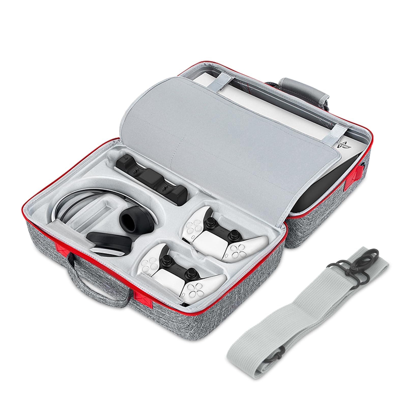 Yuhtech Travel Case for PS5 Console, Storage Bag for PS5 Controller, PS5 Console, Gaming Headset, and Gaming Accessories