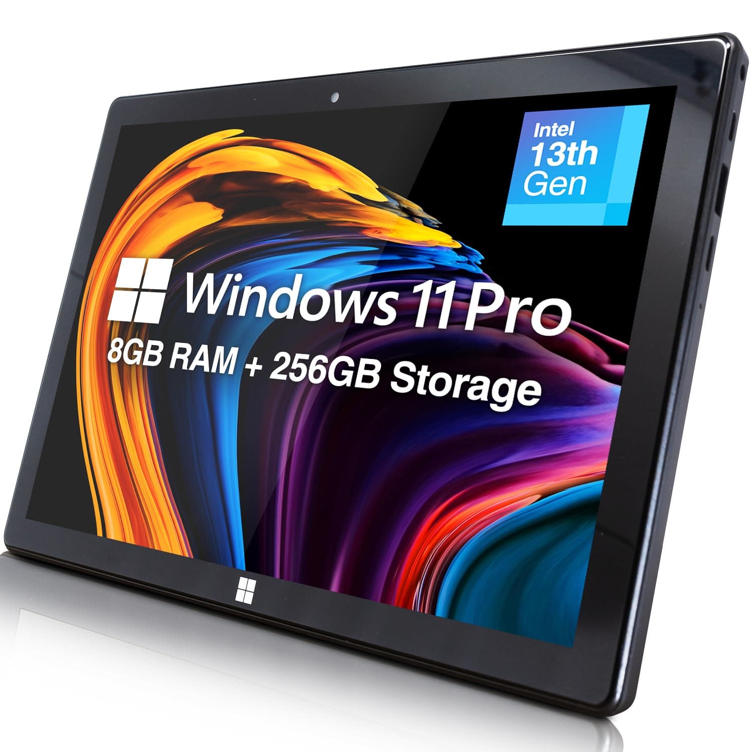 10.1" Windows 11 Professional Tablet PC - Intel 13th Gen - Full HD Windows Tablet Computer - 8GB RAM, 256GB SSD Storage, Quad-Core CPU, 10 Inch, USB 3.0, Micro HDMI, Expandable Storage