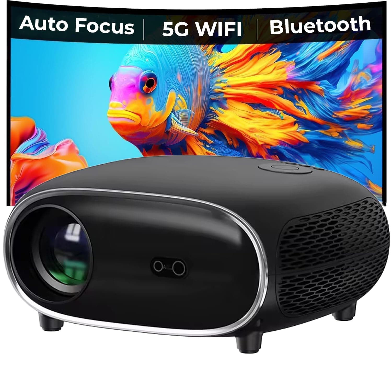 【Auto Focus & HDMI ARC】AUN Projector SmartBeam Projector for Home 4K Support, 9000 Lumen Auto Keystone 5G WiFi BT 5.2 YouTube PrimeVideo Hotstar Builtin Apps 1080p Native Resolution Full HD Projector