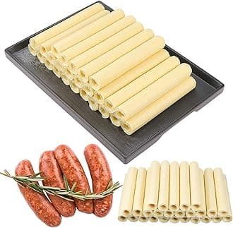 HAIKISS Edible Drying Sausage Casing, HALAL Collagen Sausage Casings for Most Delicious Sausage, Homemade Sausages Ham for Sausage Stuffer,15m/49ft, Diameter 20mm,1 Roll