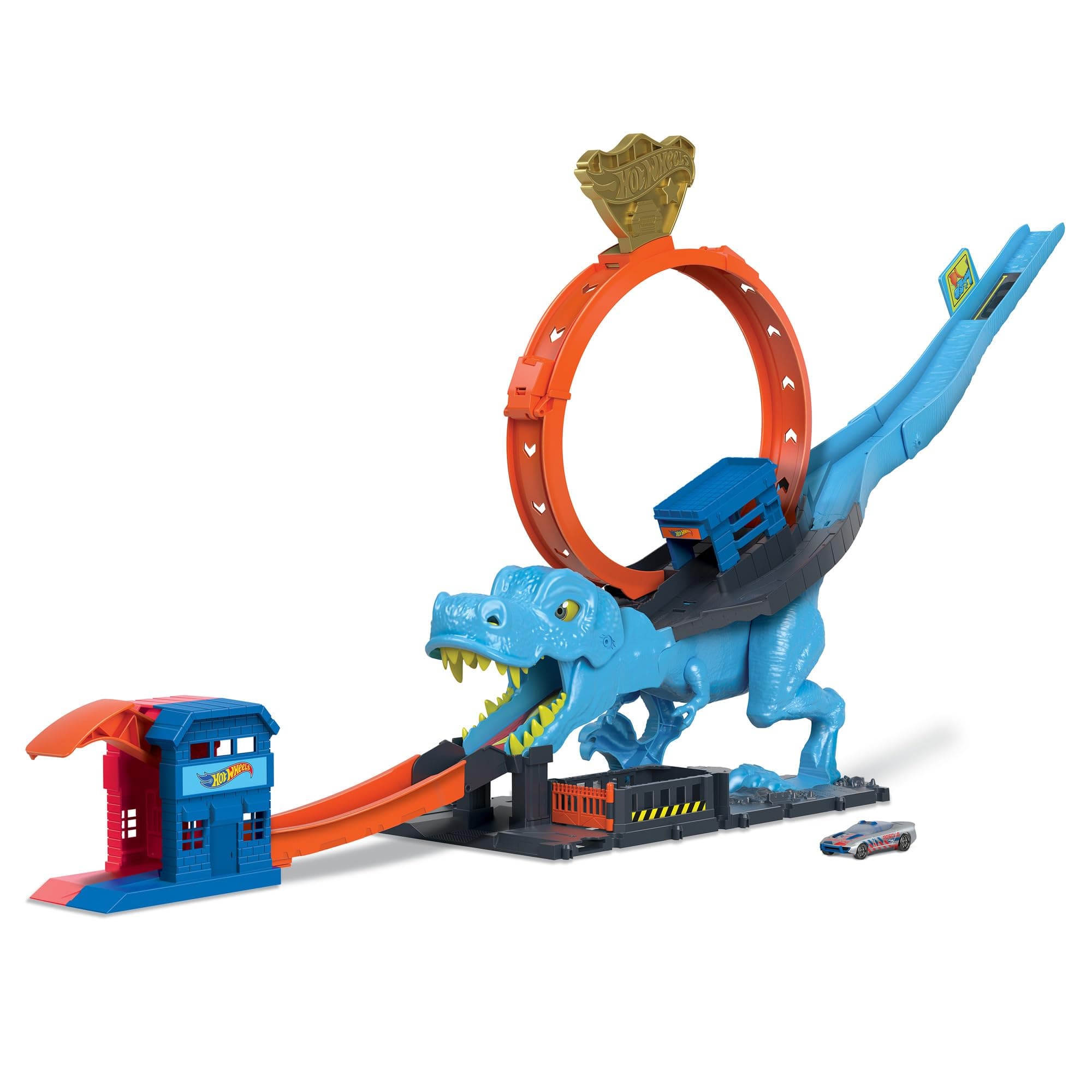City T-Rex Loop and Stunt Playset, Track Set with 1 Toy Car