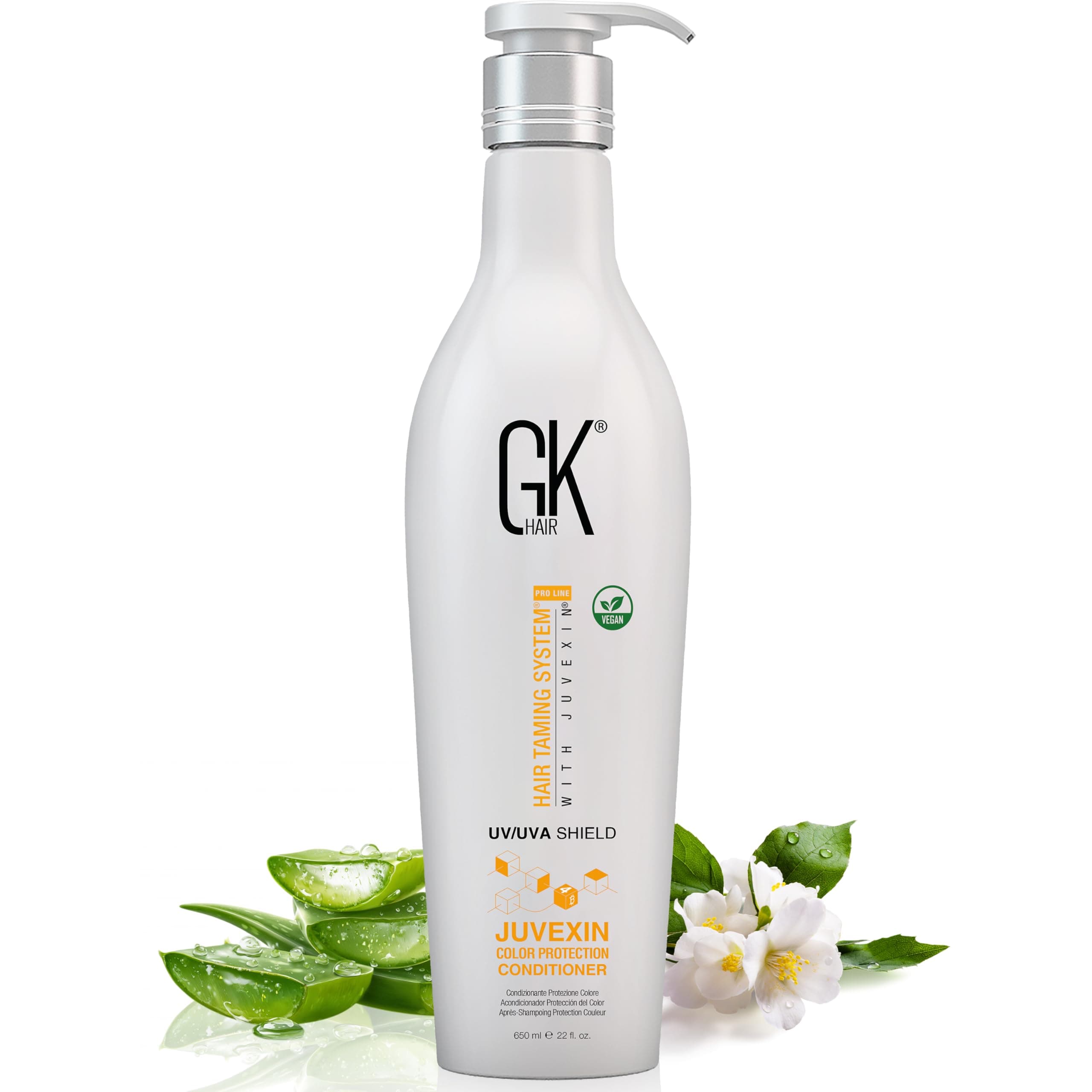 Global Keratin Colored Shield Conditioner (650ml/22 Fl Oz) for Dry, Deep Cleansing Moisturizing Treatment Heat Protection for Color Treated Dry Damaged Curly Frizzy - Sulfate Free