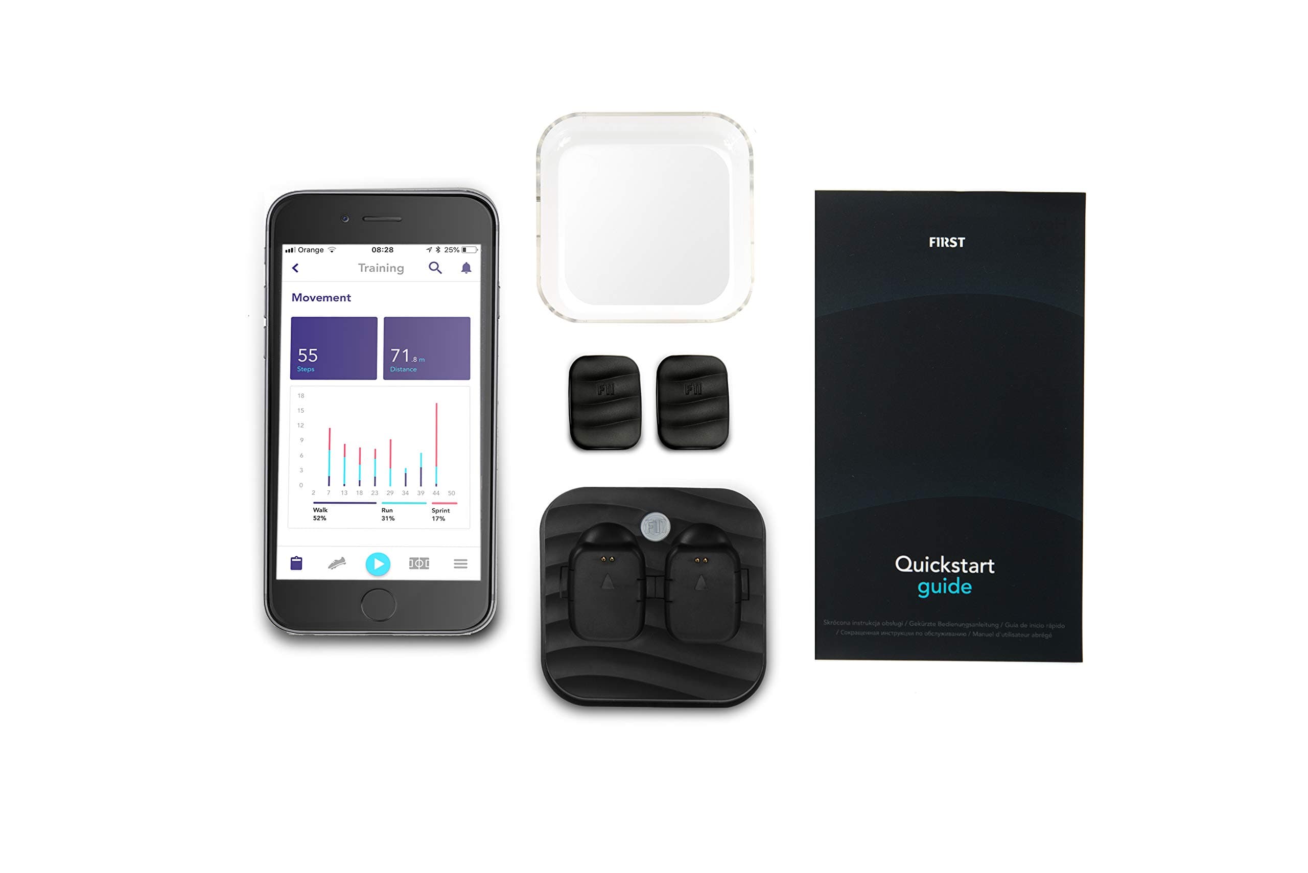 First11 Soccer Tracker Advanced Training System (2 Sensors) Track Activity Data and Stats with Player iPhone and Android App | Skill Trainers for All Players