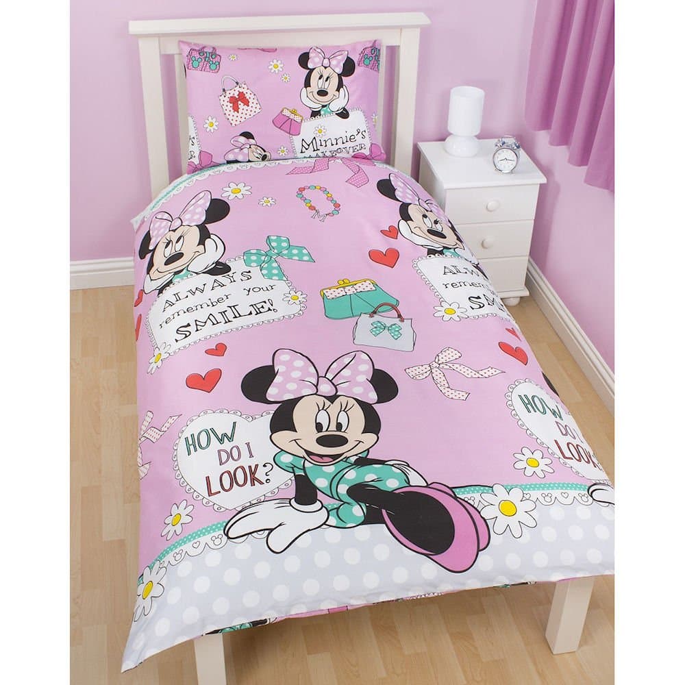 Minnie Mouse Makeover Single Duvet Cover Set