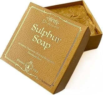 New Look, Same Great Sulphur Soap Bar Organic Natural Vegan Traditional Handmade Antique - Absolutely No Chemicals! Pure Natural Soap!