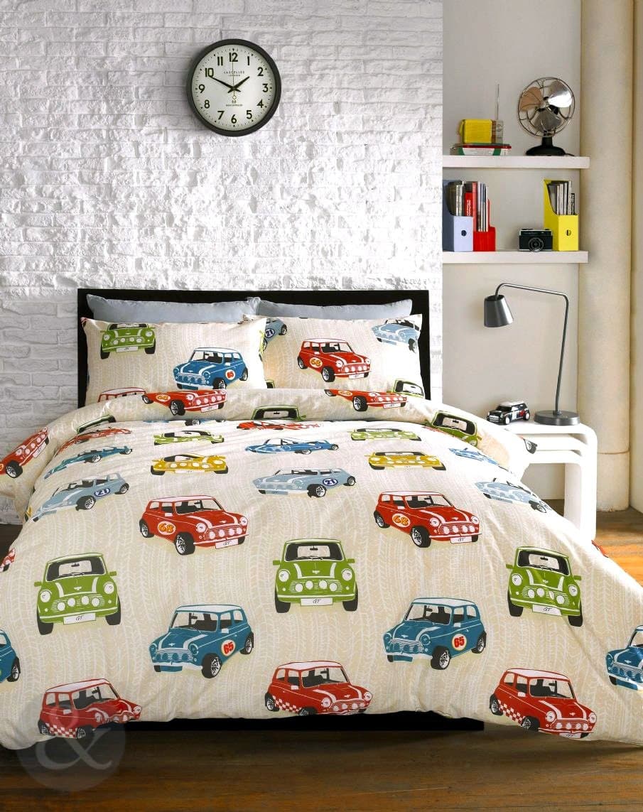 Bedding Mini Cooper Duvet Cover Set, King, Multicolour
