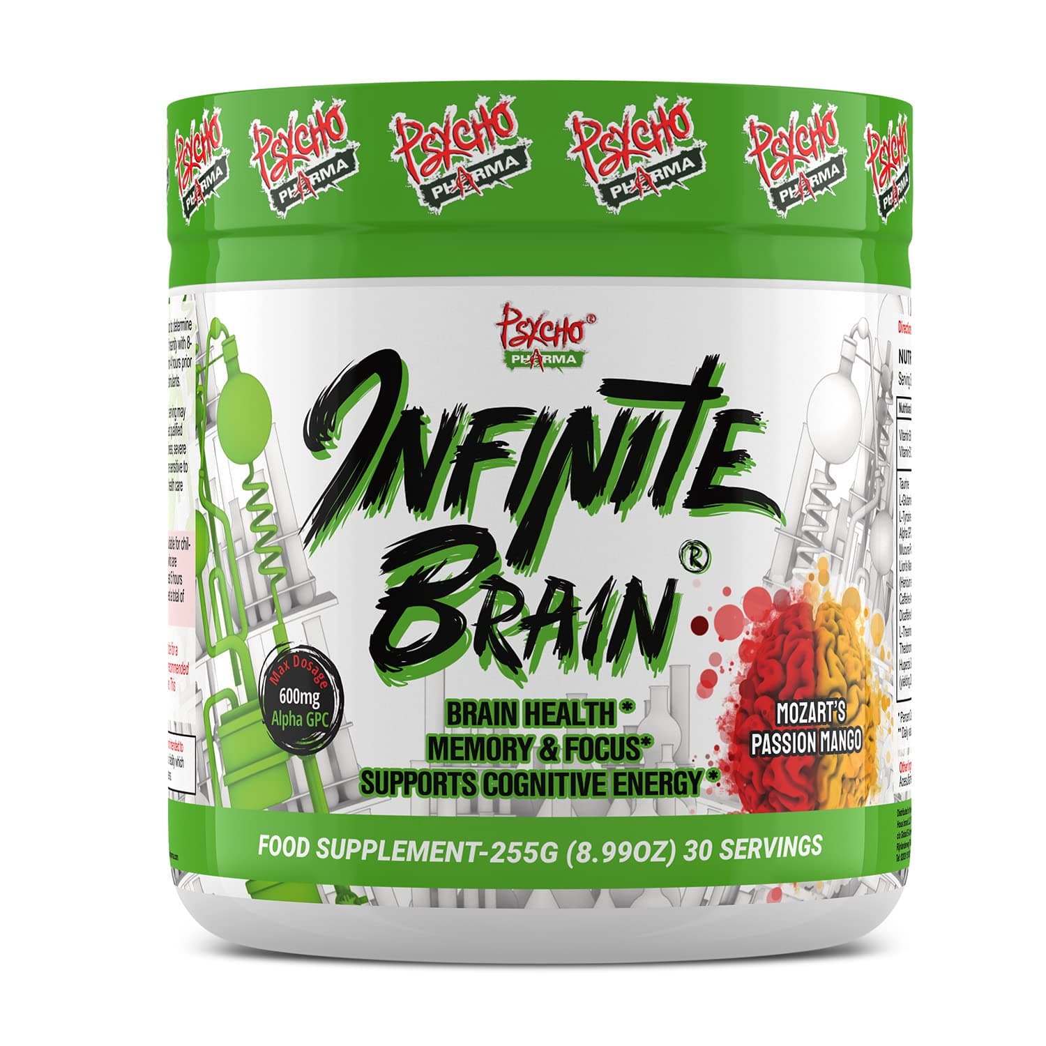 Infinite Brain - Get in The Zone with Ingredients to Promote Focus, Brain Power and an Enhanced Sense of Well-Being (Mozart's Passion Mango, 30 Serving)