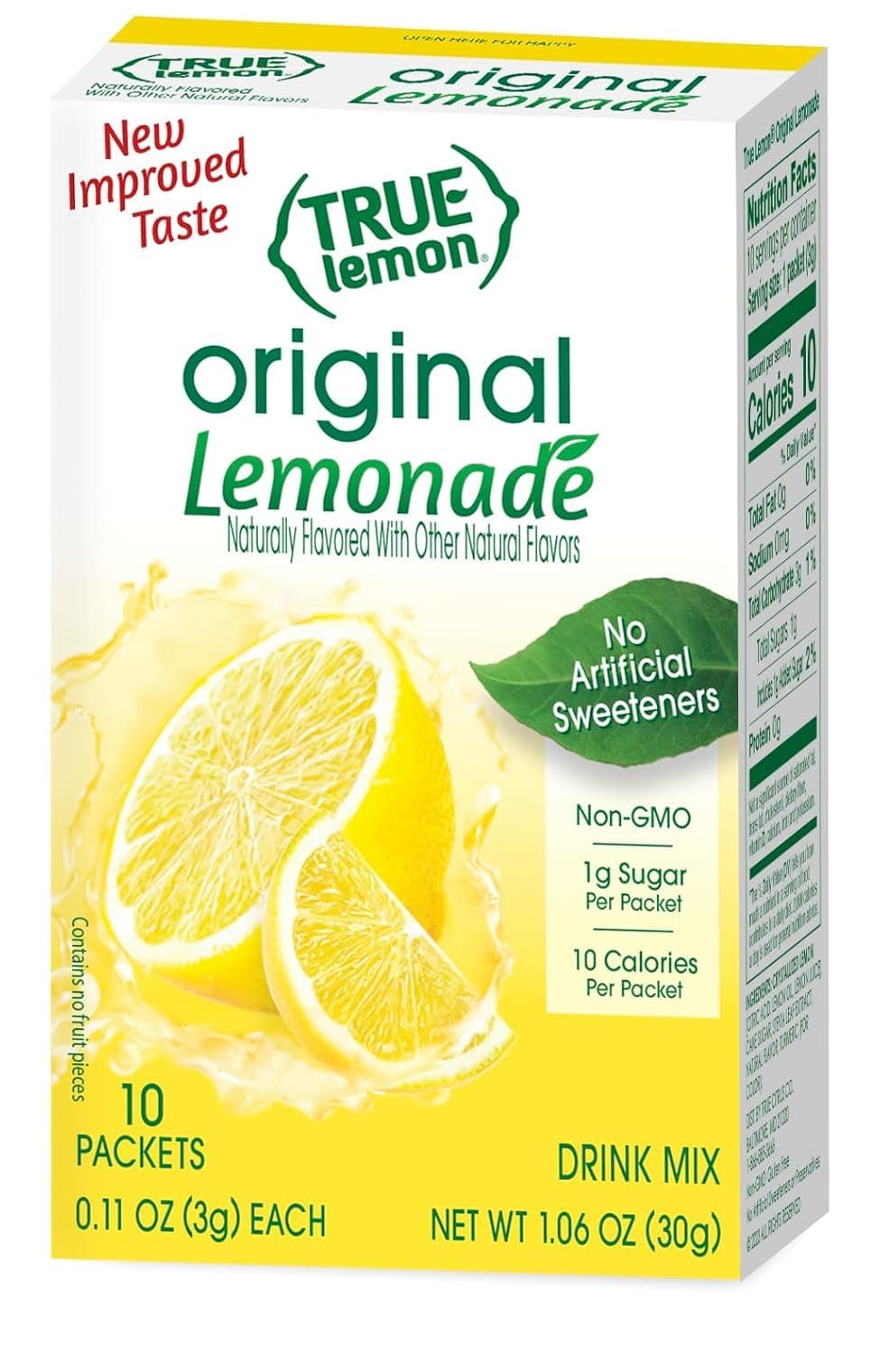 True Lemon Lemonade 10Count Pack Of 12