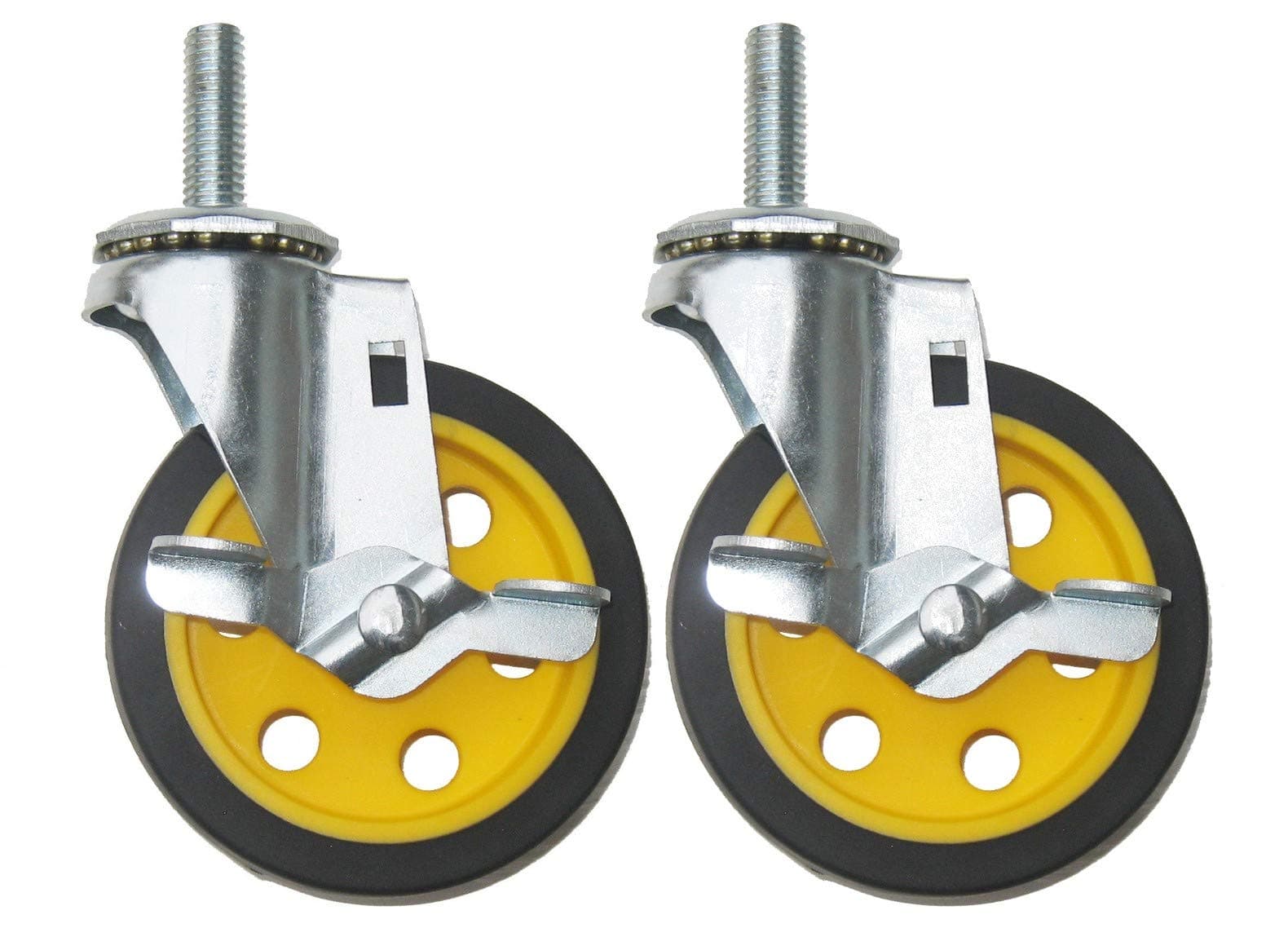 Rock-N-Roller Caster with Brake 4" x 1" 2-Pack for R2 & R6 Multi-Carts (RCSTR4X1)