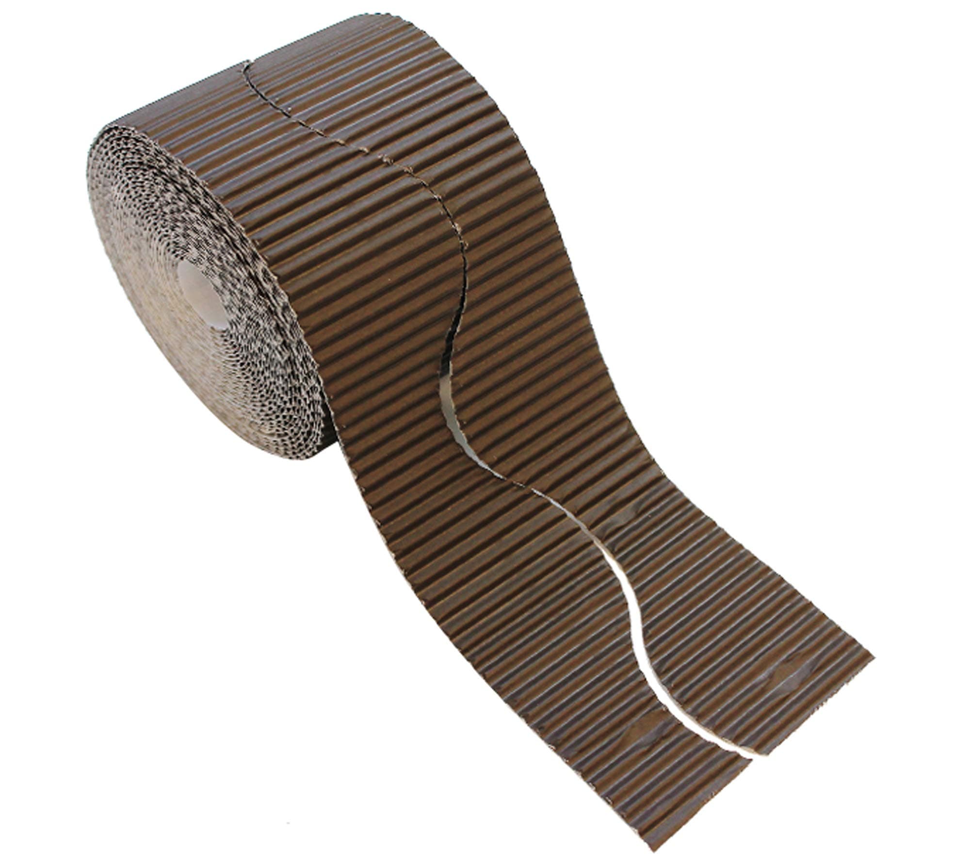 Bright Ideas Corrugated Border Rolls, Brown, 10cm x 7.5m, BI8201