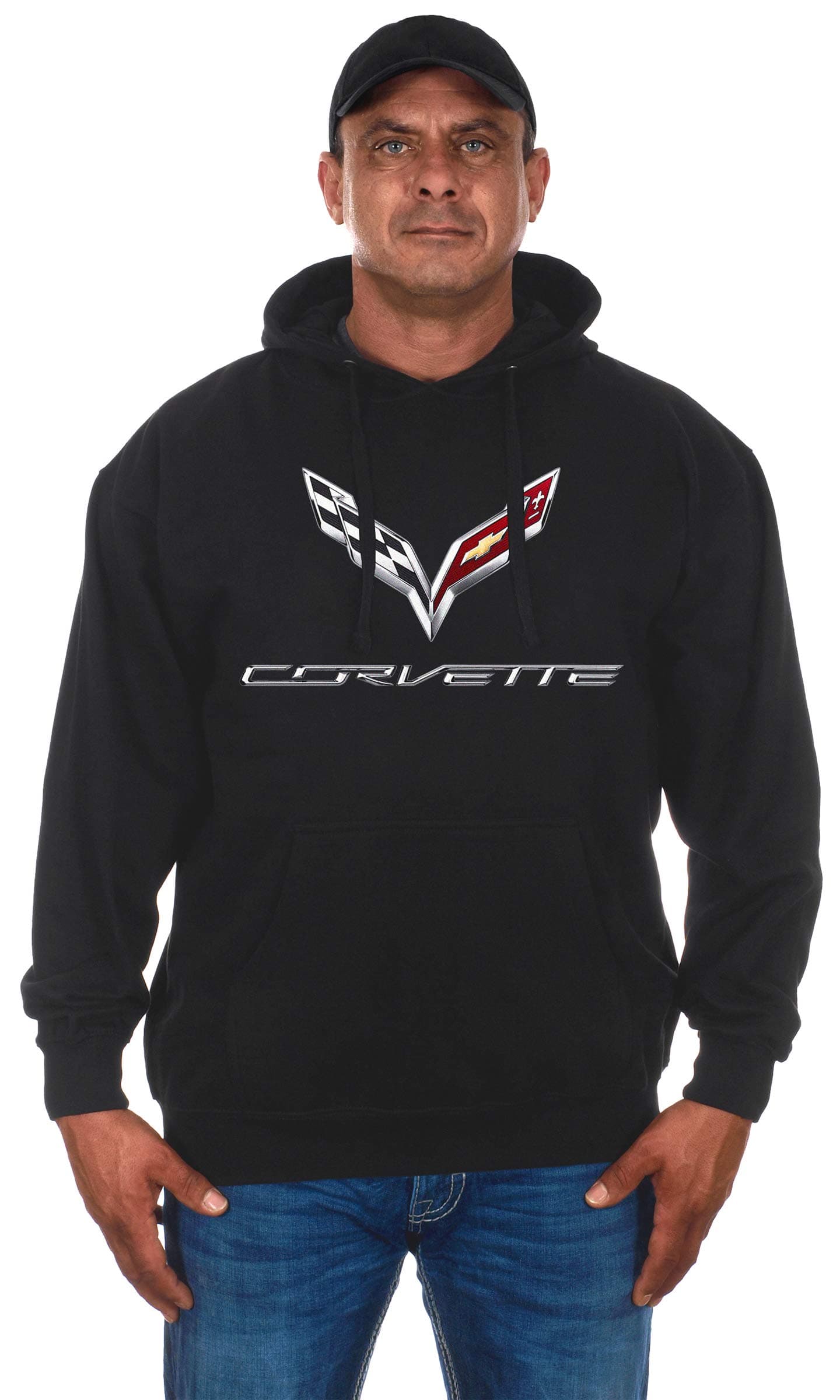 JH DESIGN GROUPMen’s Chevy Corvette Hoodies Pullover & Zip Up Sweatshirts in 6 Styles