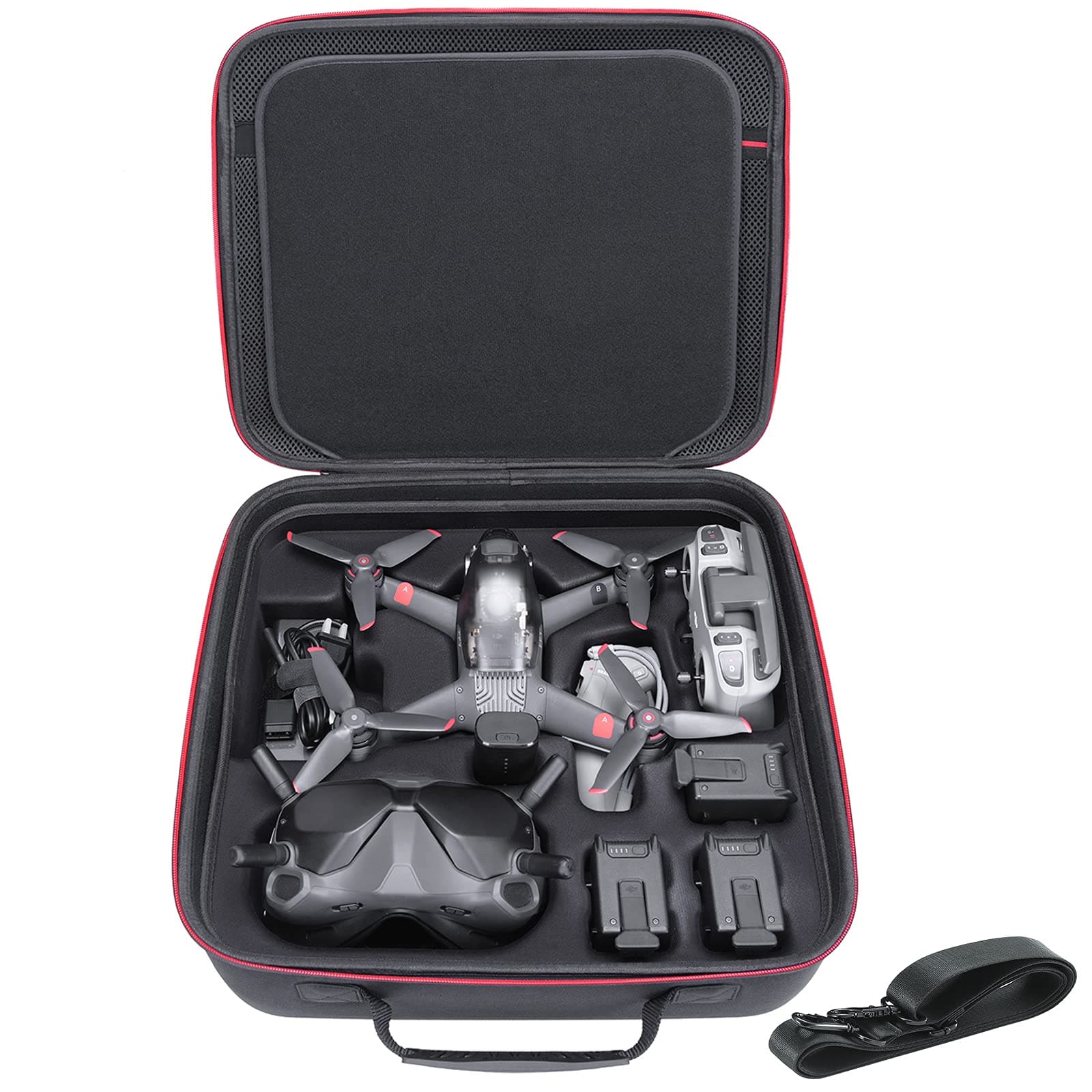 RLSOCO Polyester Travel Hard Case For Dji Fpv Combo/Avata Pro Combo, Fits A Full Set Of Accessories: For Dji Fpv/Avata Pro (Case Only),Black
