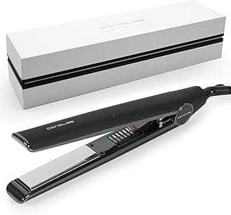 Corioliss C1 Hair Straightener for Women Professional Titanium Plates Flat Iron (Black Chrome Soft Touch)
