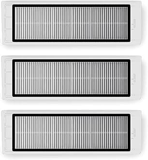 Rrochio Washable Filter Compatible with Roborock S4/S5/S5Max/S6/S6Pure/ S6MaxV and E, Accessories Replacement Parts HEPA Filter×3