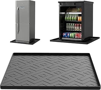 Mini Fridge Silicone Mat 23.6"x23.6"x0.5" - Non-Slip, Spill-Proof, Drip Prevention | Ideal for Refrigerators, Washing Machines, Dryers, Wine Coolers, and Dishwashers
