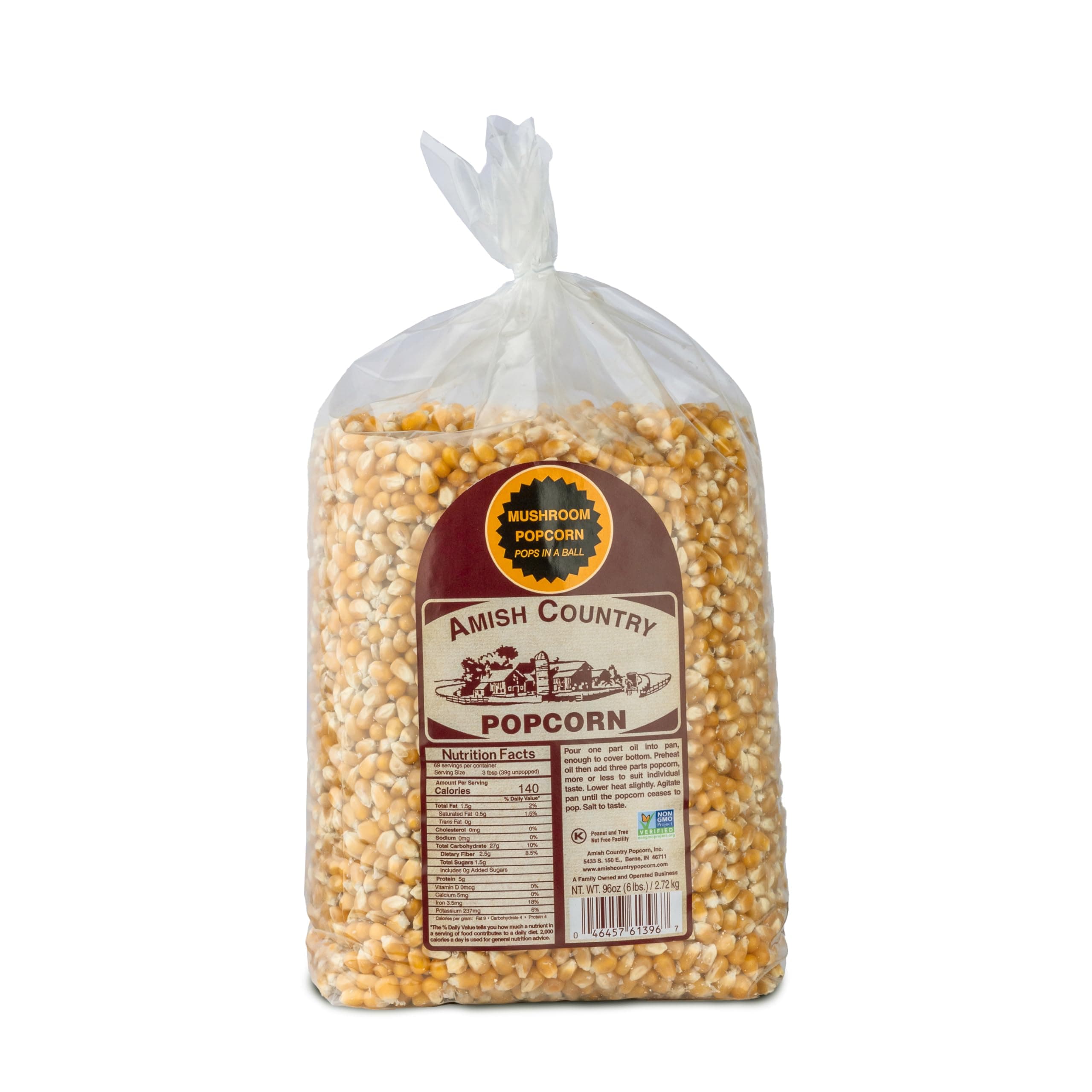 Amish Country Popcorn Mushroom Large 6 Pound Bag