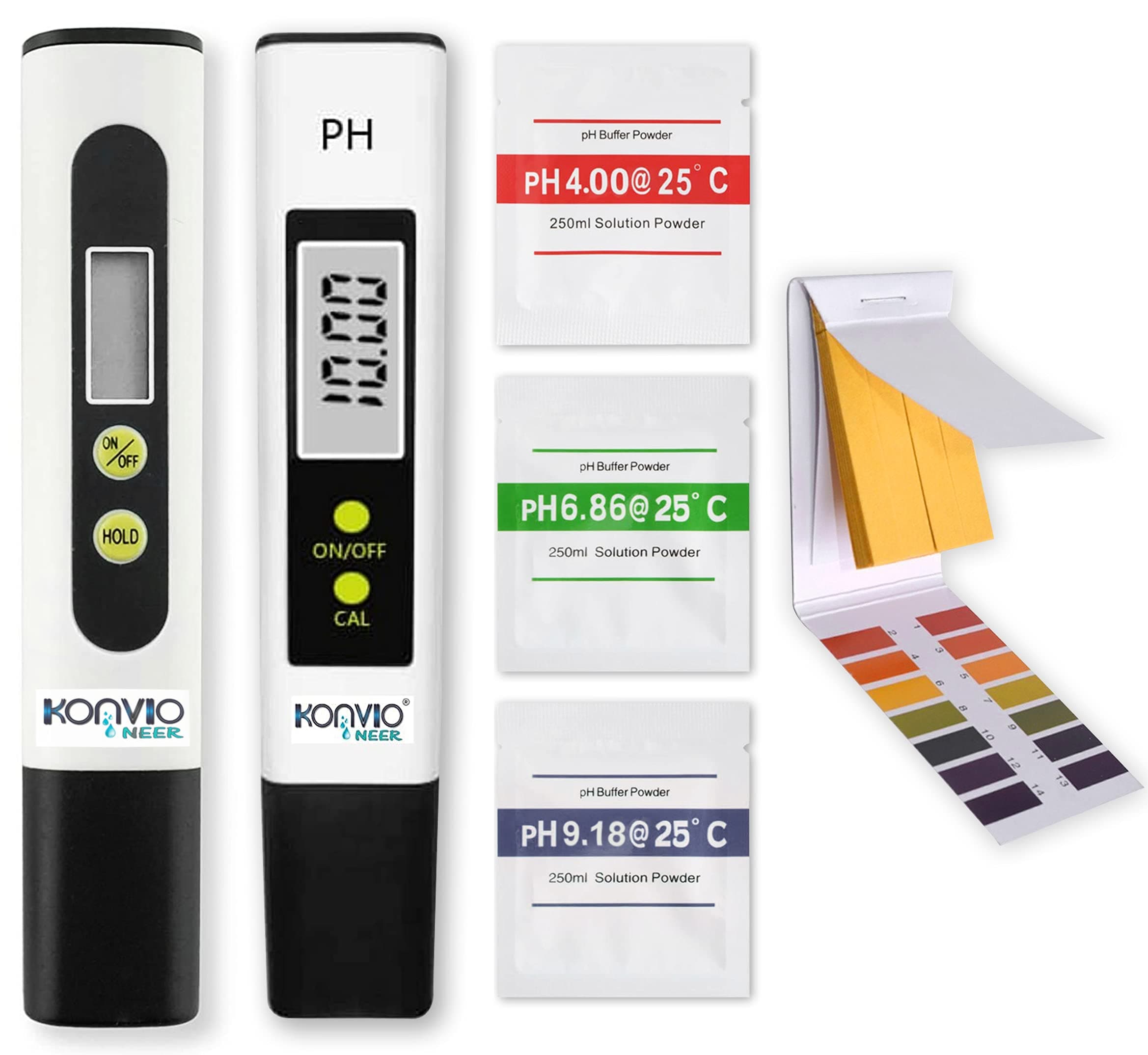 - Total Ph Meter,TDS Meter and Ph Strip Combo, Full Water Testing Kit with Buffer Powder
