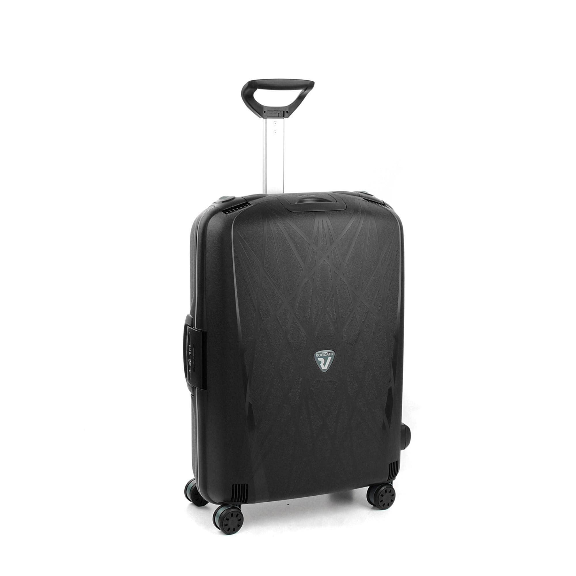 Roncato Medium Trolley 4 Wheels Hard Shell Light - cm. 68x48x27 Capacity 80 L, Internal Organizer, TSA Lock, Warranty 10 years