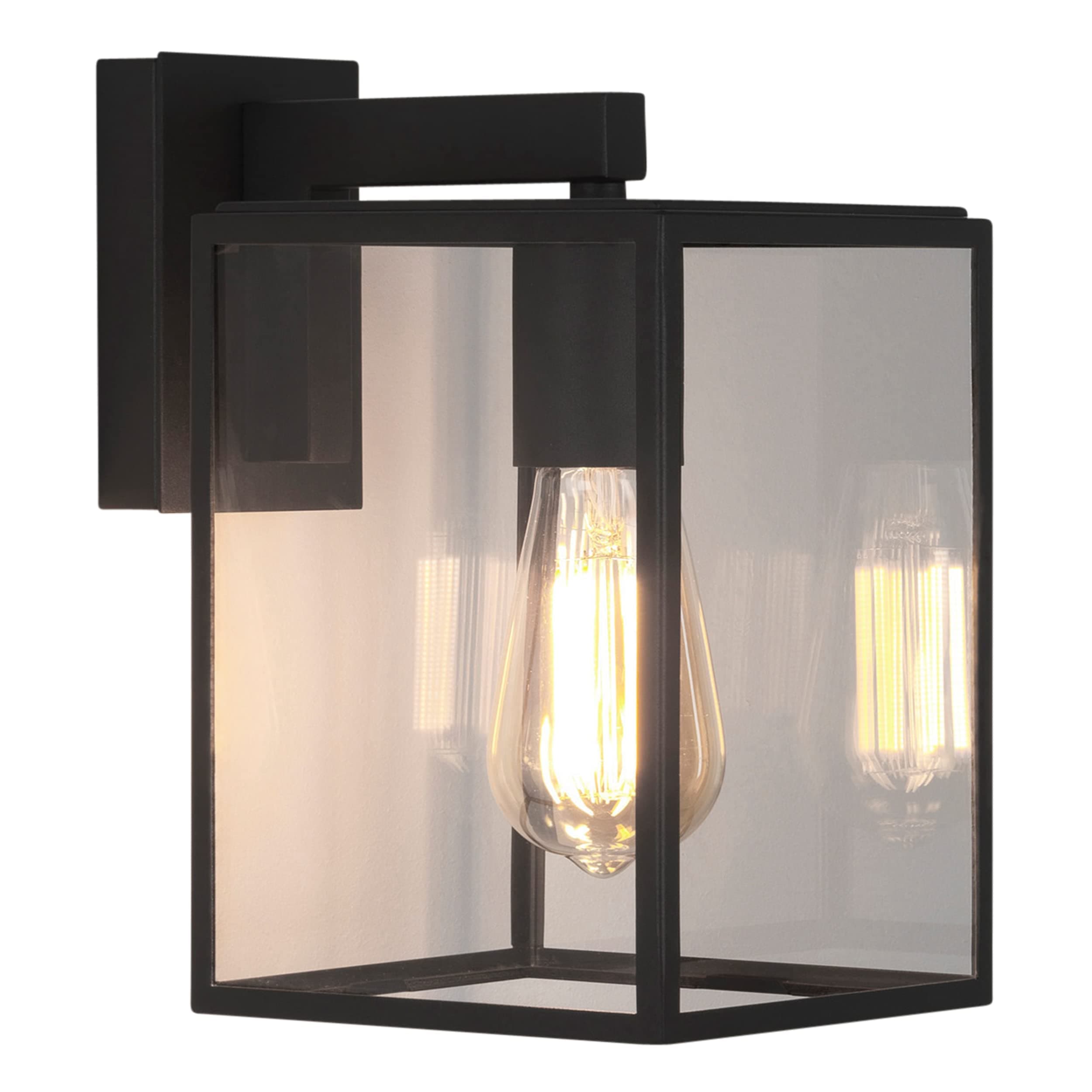 Astro Box Lantern 270 Outdoor Wall Light (Textured Black), E27/ES Lamp, Designed in Britain - 1354003 - 3 Years Guarantee